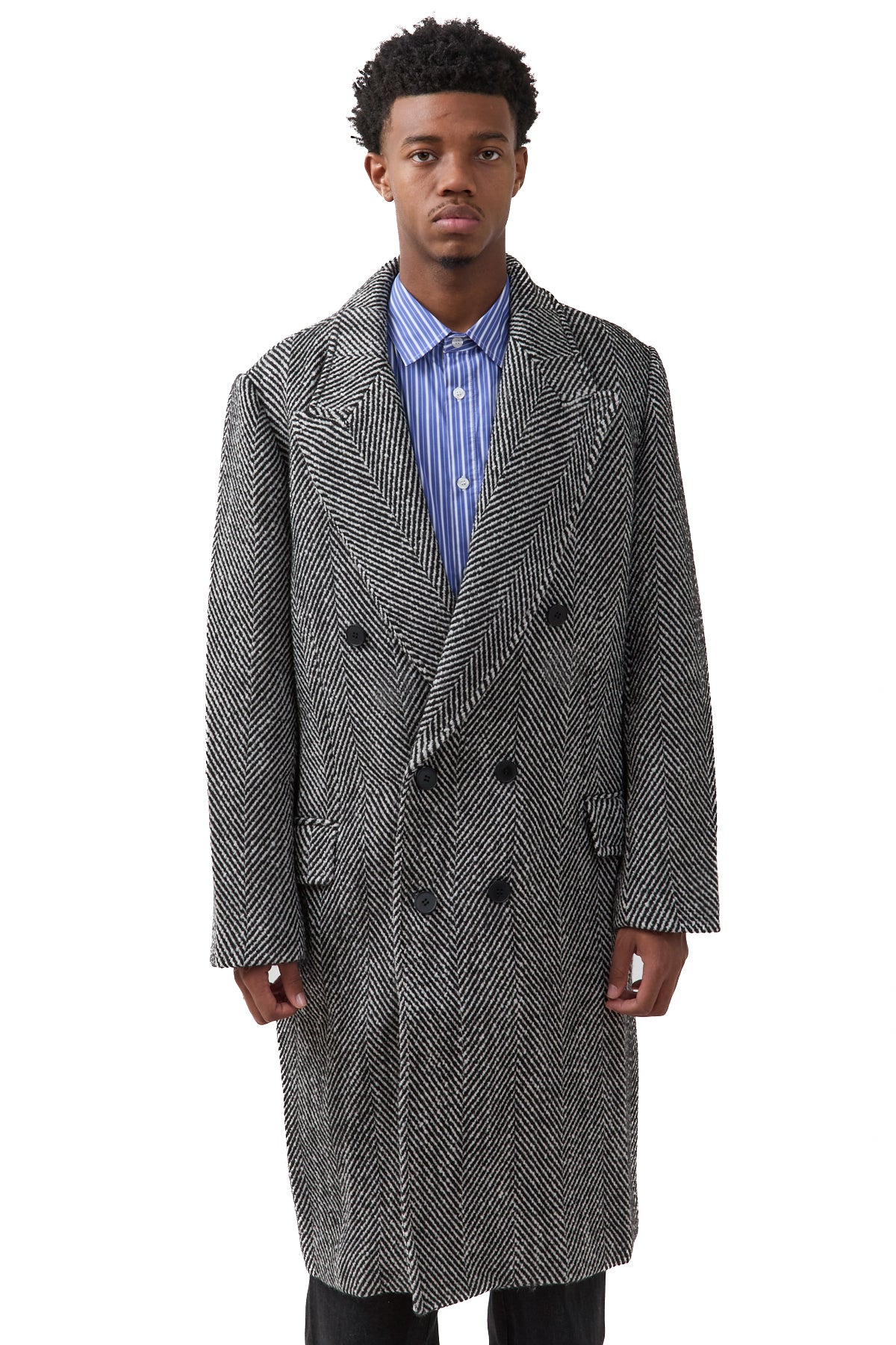 Krost Elliot Wool Overcoat Black