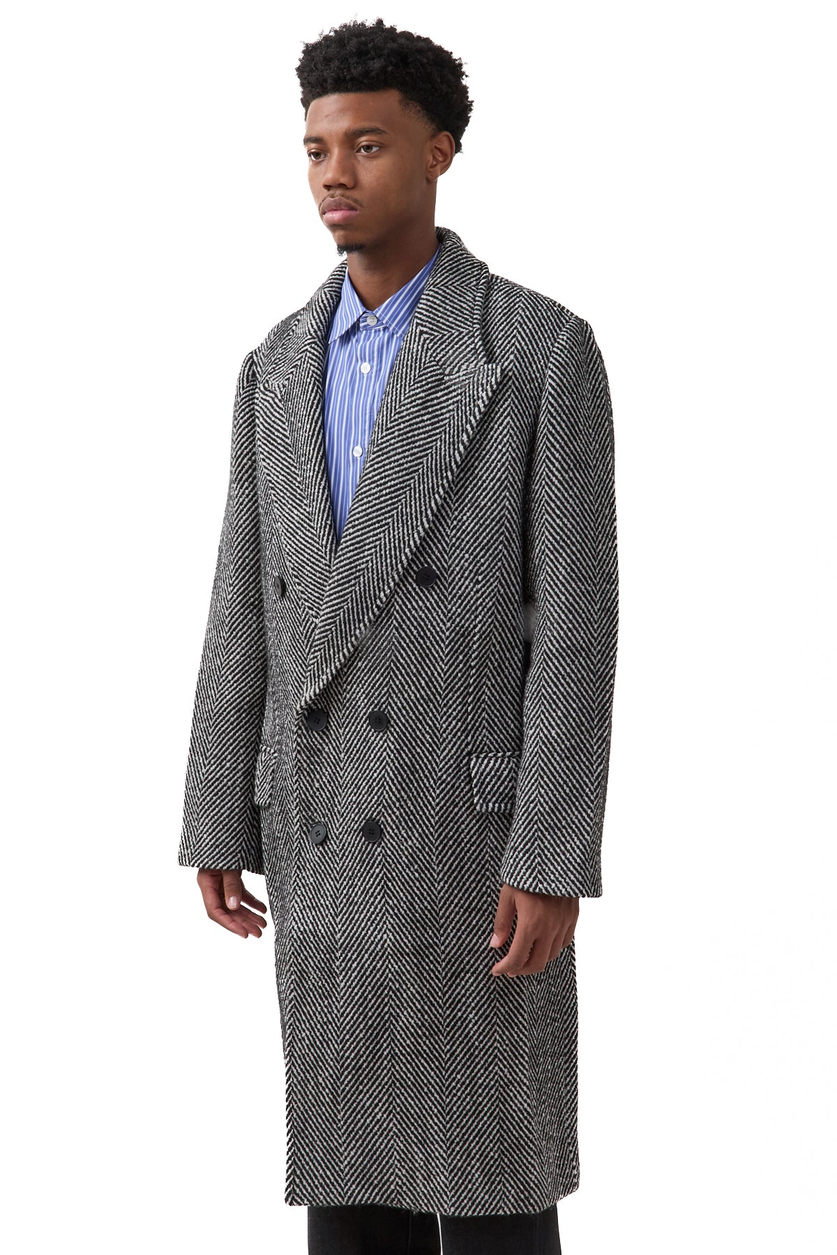 Krost Elliot Wool Overcoat Black