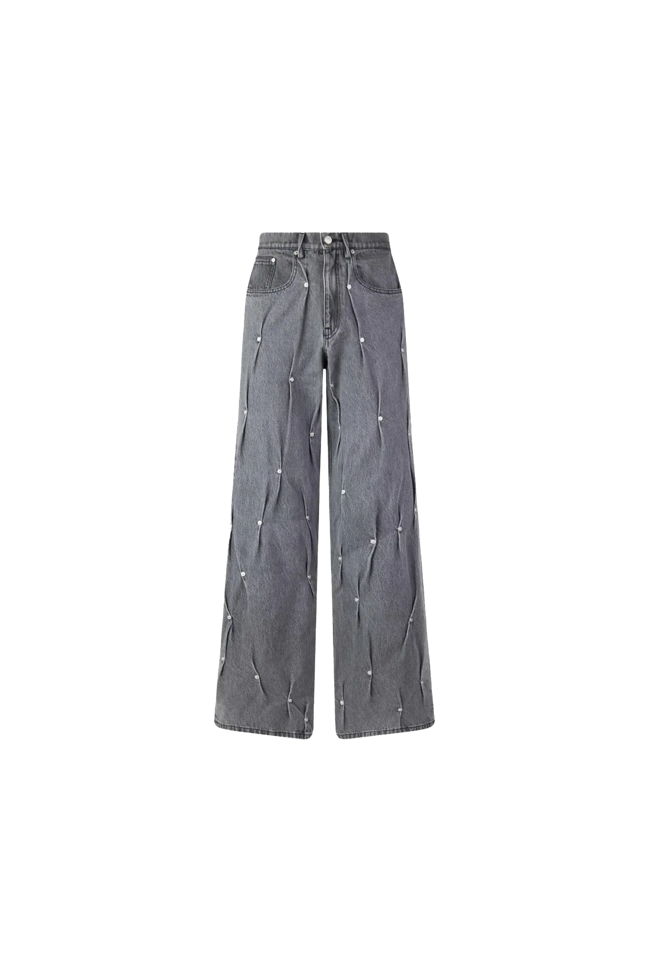 KUSIKOHC Multi Rivet Denim Pants Gray