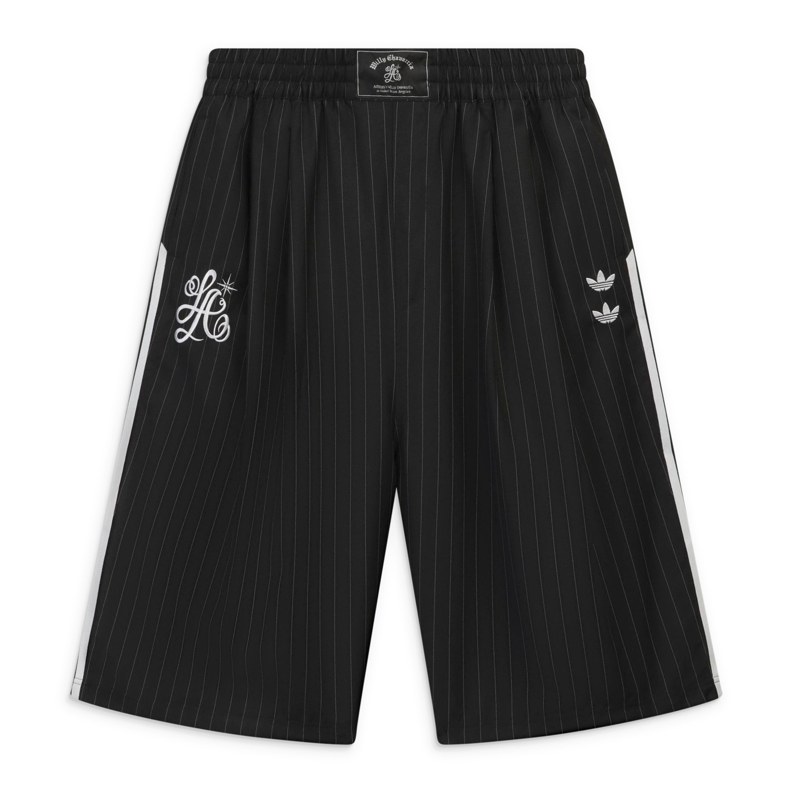Adidas x Willy Chavarria Pinstripe Shorts Black