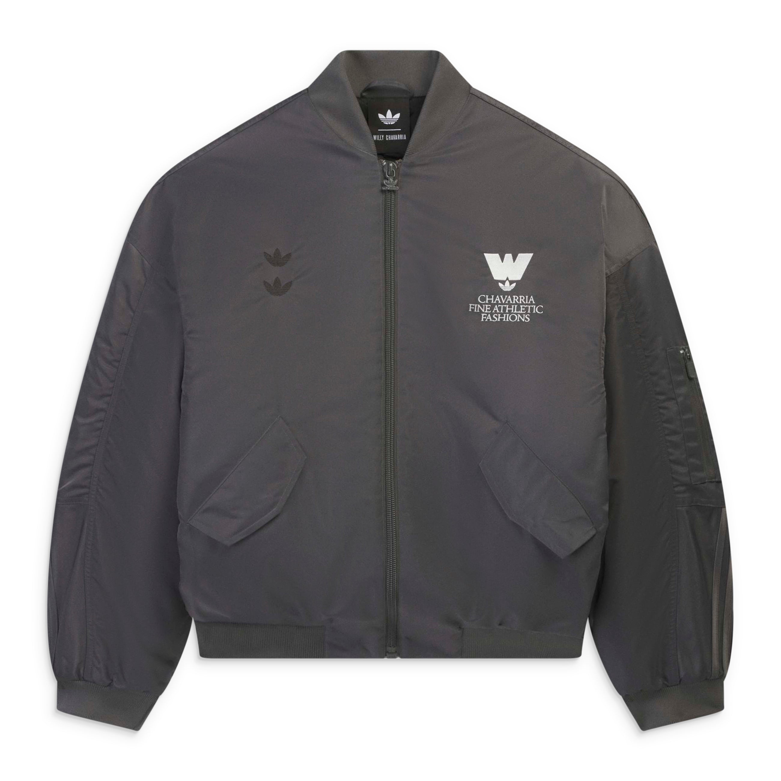 Adidas x Willy Chavarria Satin Bomber Grey