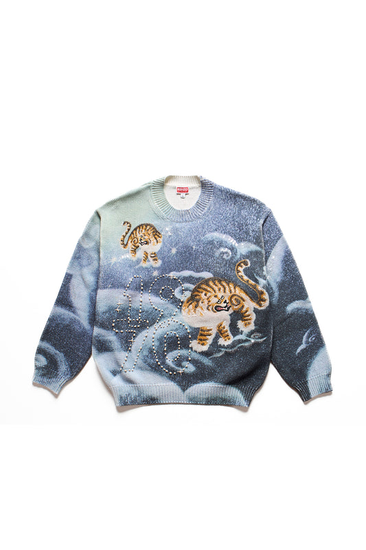 Kenzo Kenzo Cloud Tiger Jumper Sweater Blue 9127