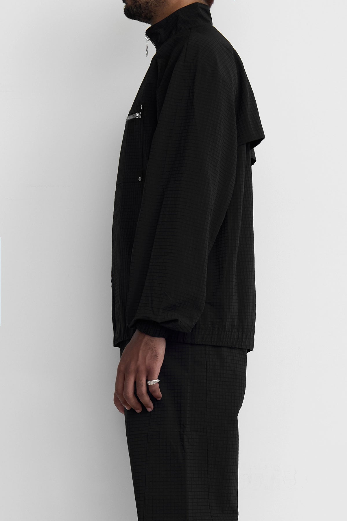 Krost Nylon Track Jacket Black Side