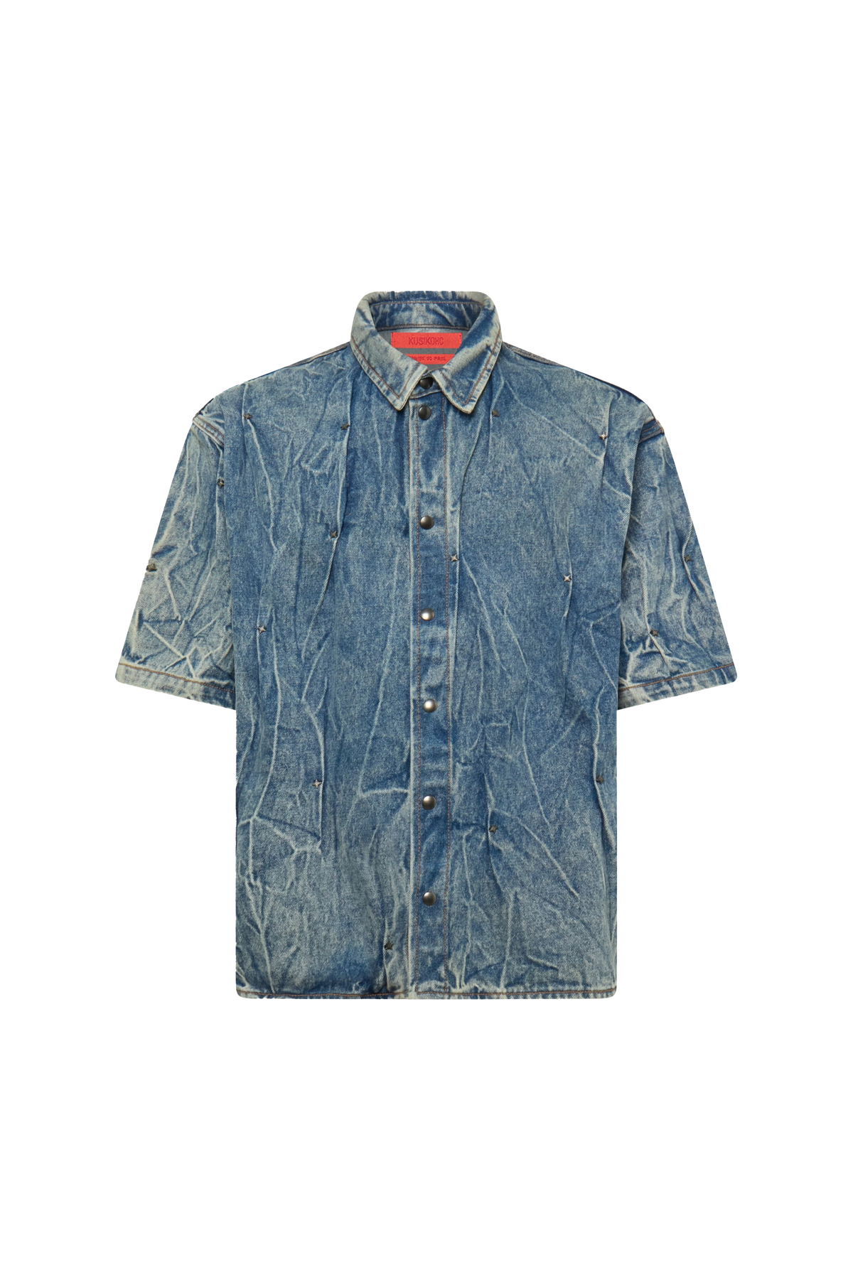 Kusikohc Multi-Rivet Denim Shirt Blue – ESSXNYC