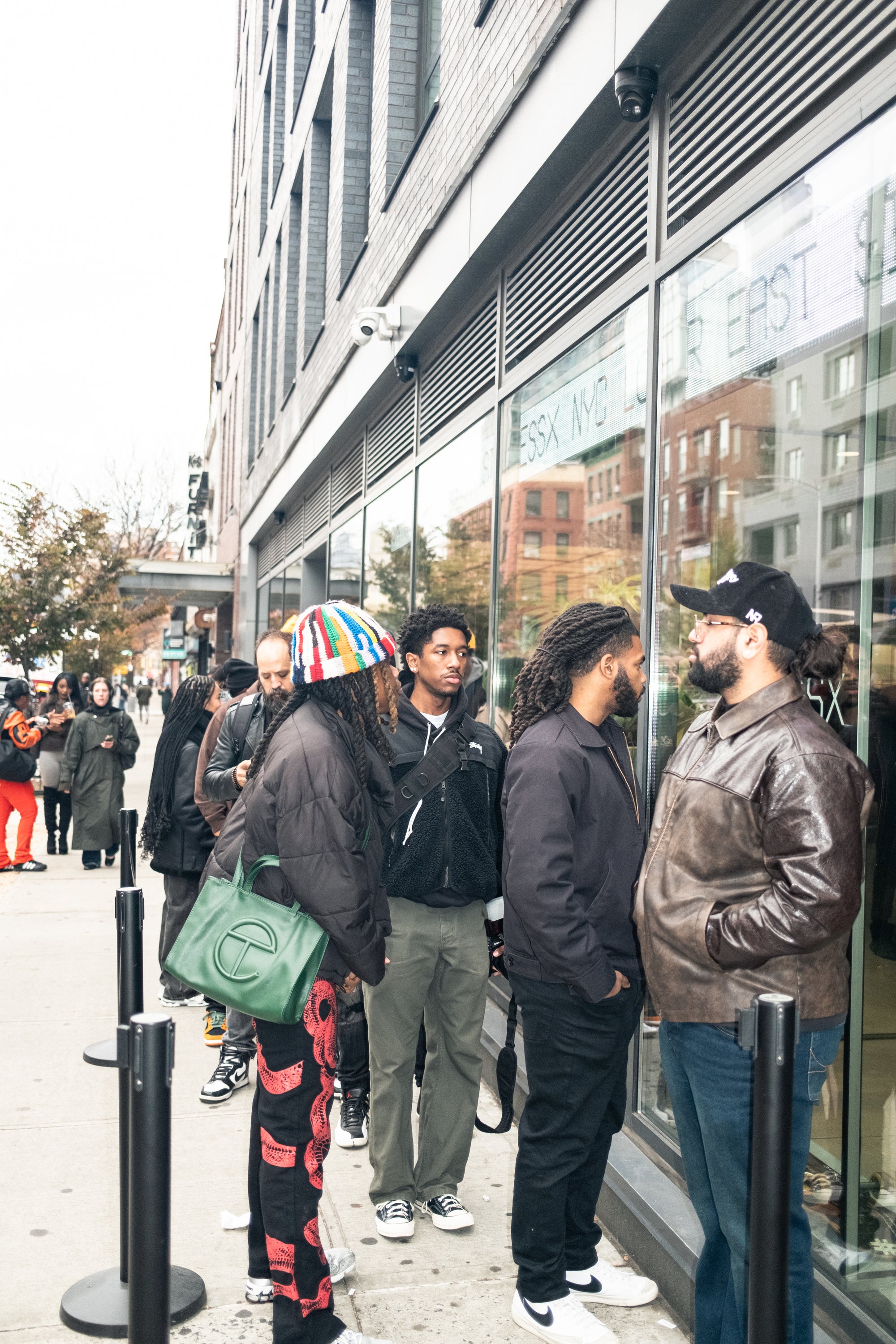 A person wearing incredibly styled clothes from ESSX NYC