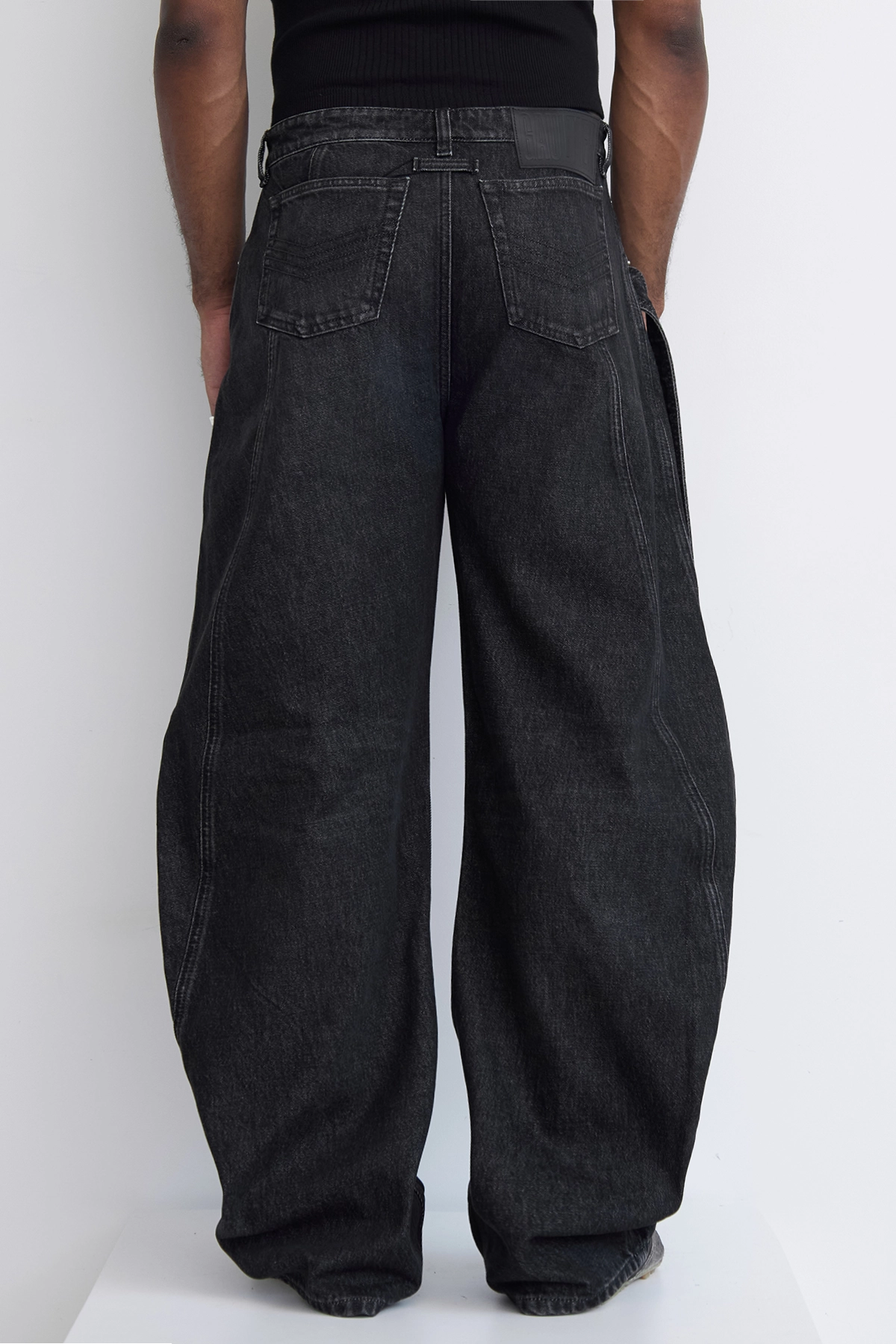 Jean Paul Gaultier Low Waisted Strap Detail Jean Back