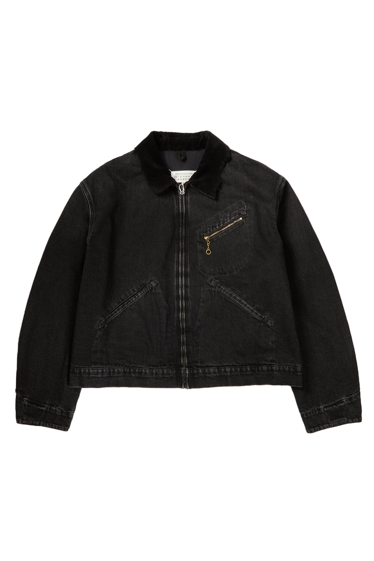 Maison Margiela Zip Up Denim Jacket Washed Black