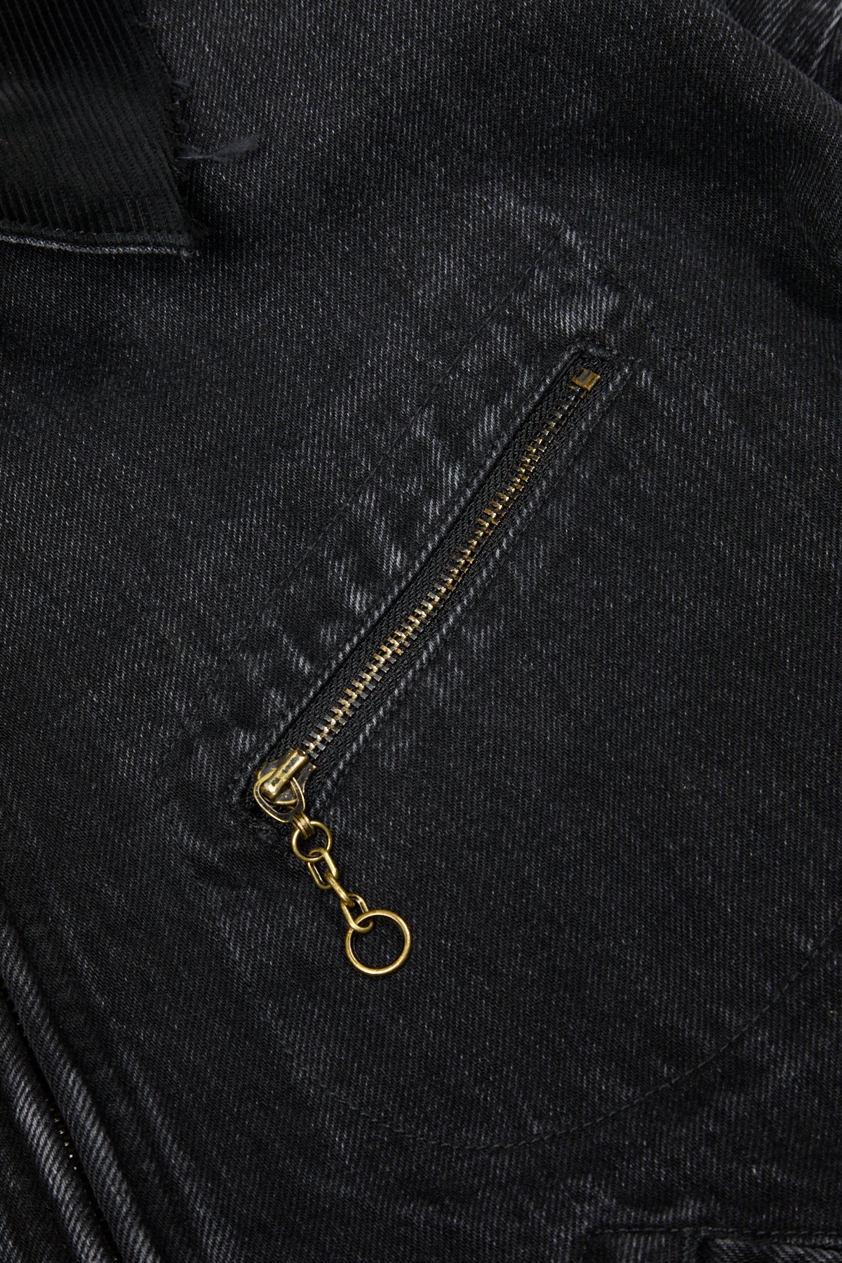 Maison Margiela Zip Up Denim Jacket Washed Black