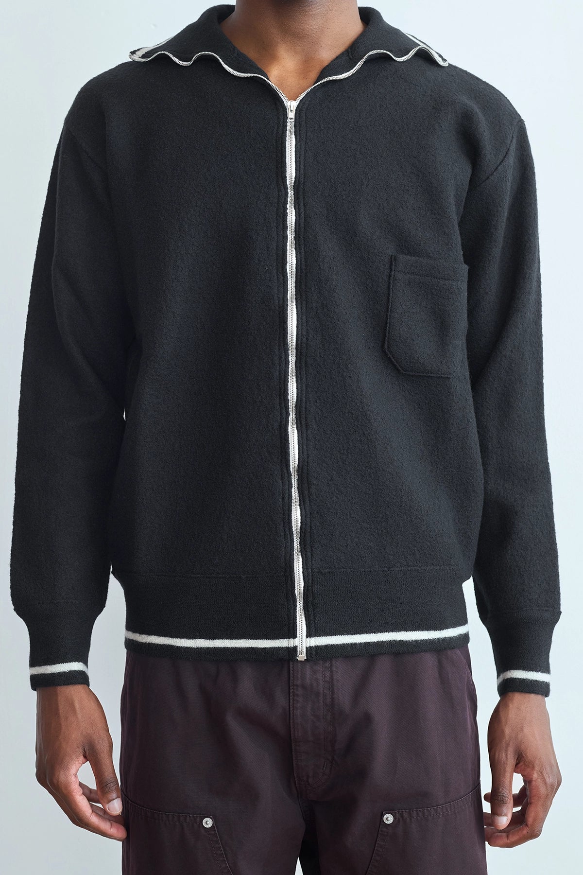Maison Margiela Zip Up Sweater On