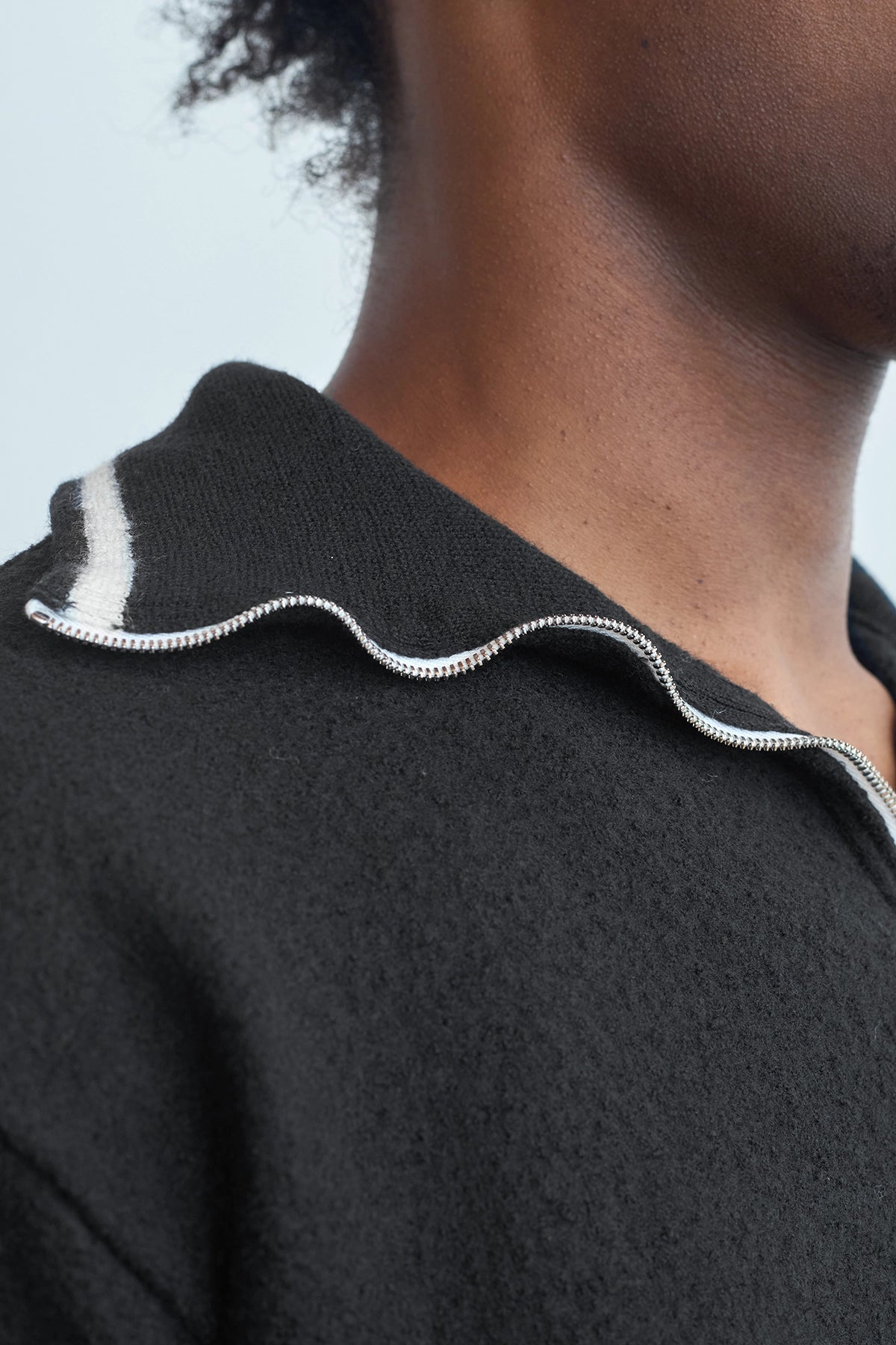 Maison Margiela Zip Up Sweater Collar