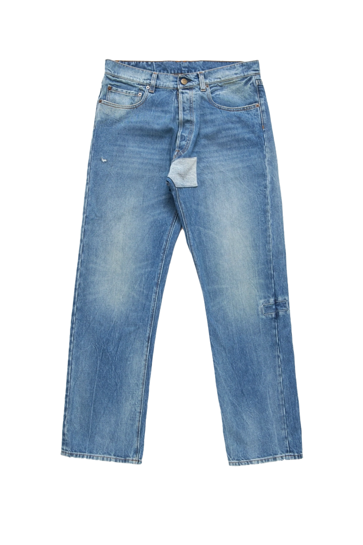 Maison Margiela Slim Repaired Jeans Vintage Medium Blue 