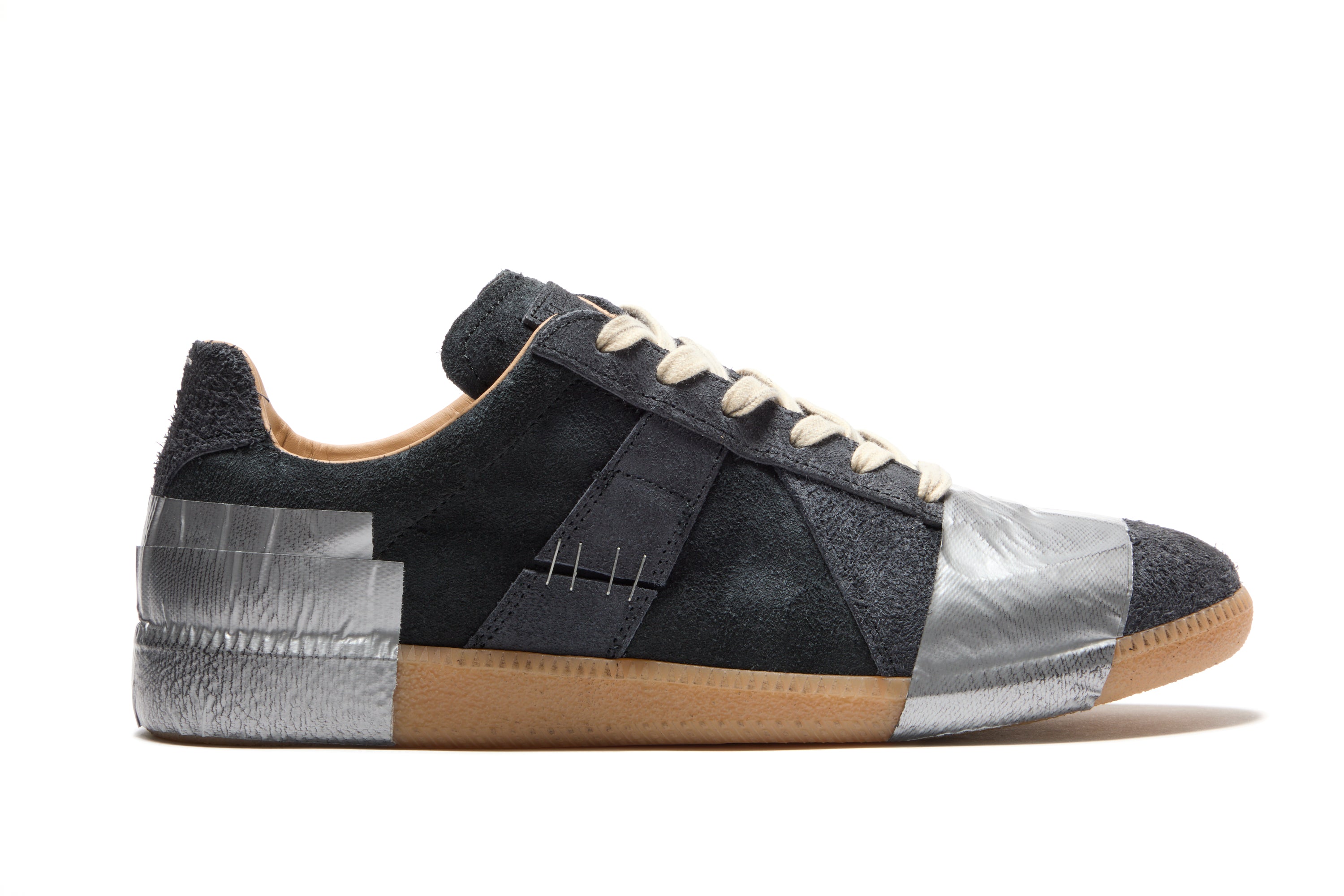 Margiela Taped Replica Low Top Sneaker Black/Silver