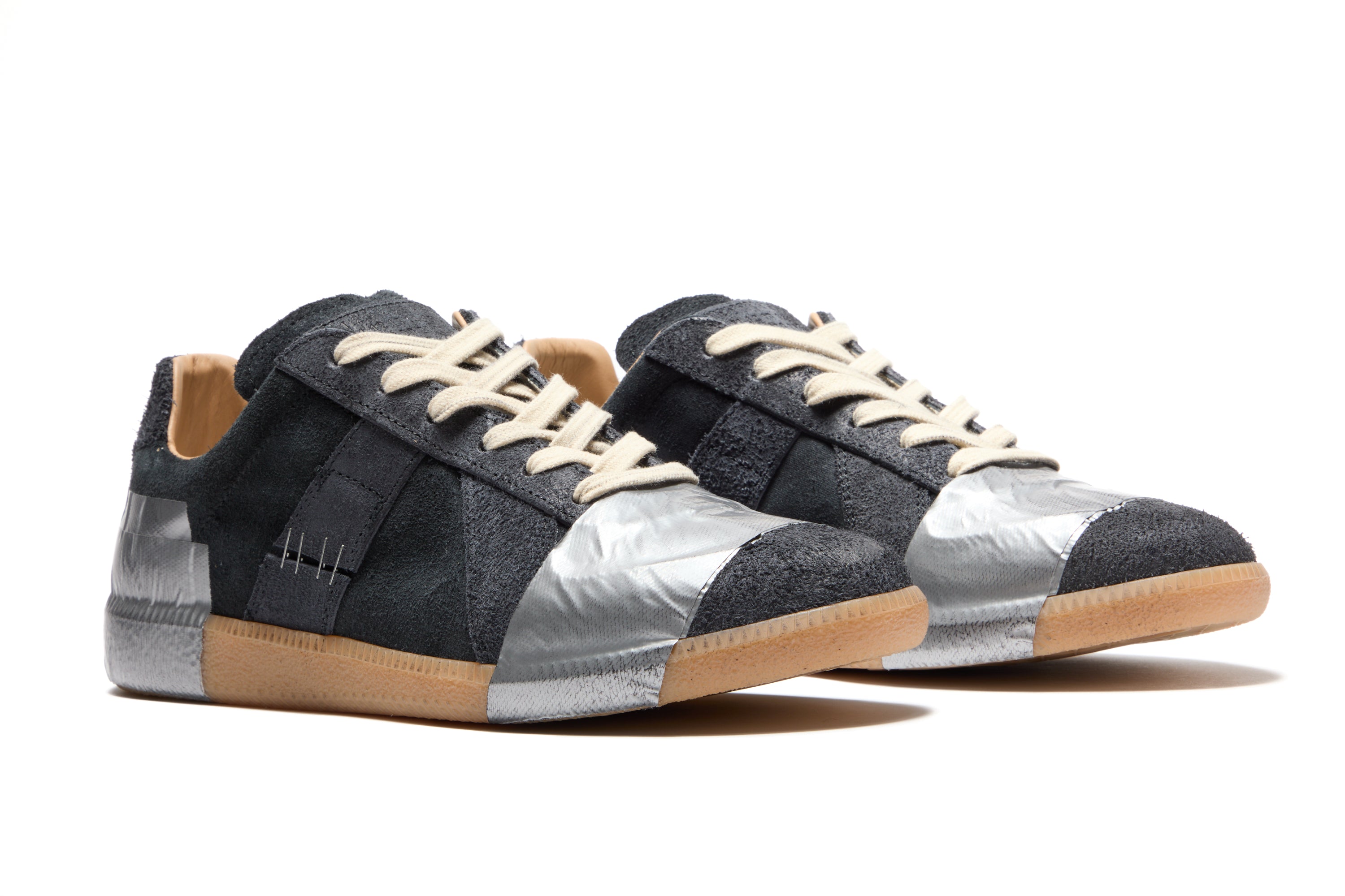Maison Margiela Taped Replica Low Top Sneaker Black/Silver – ESSXNYC