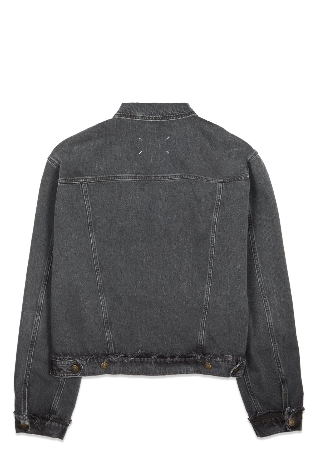 Margiela Washed Denim Jacket With Logo Washed Black