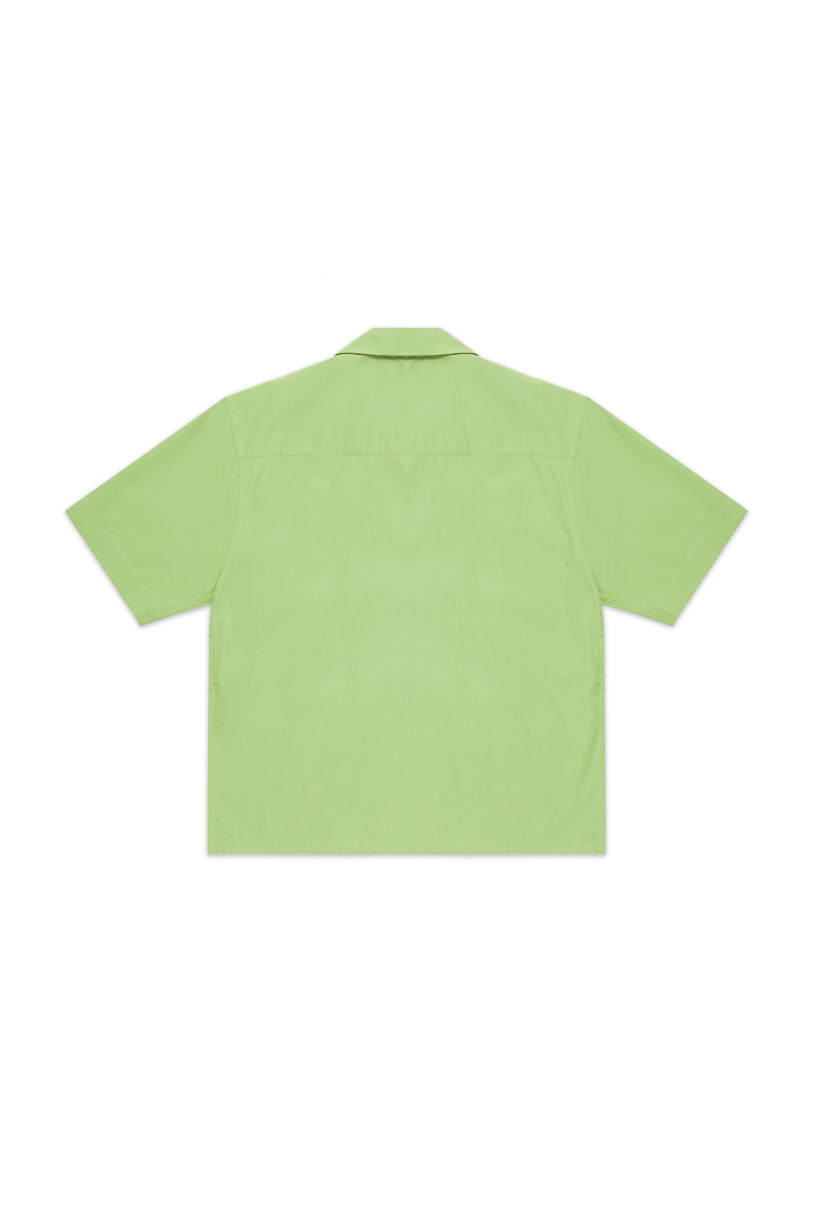 Marni Poplin Short Sleeve Shirt With Logo Green 10568