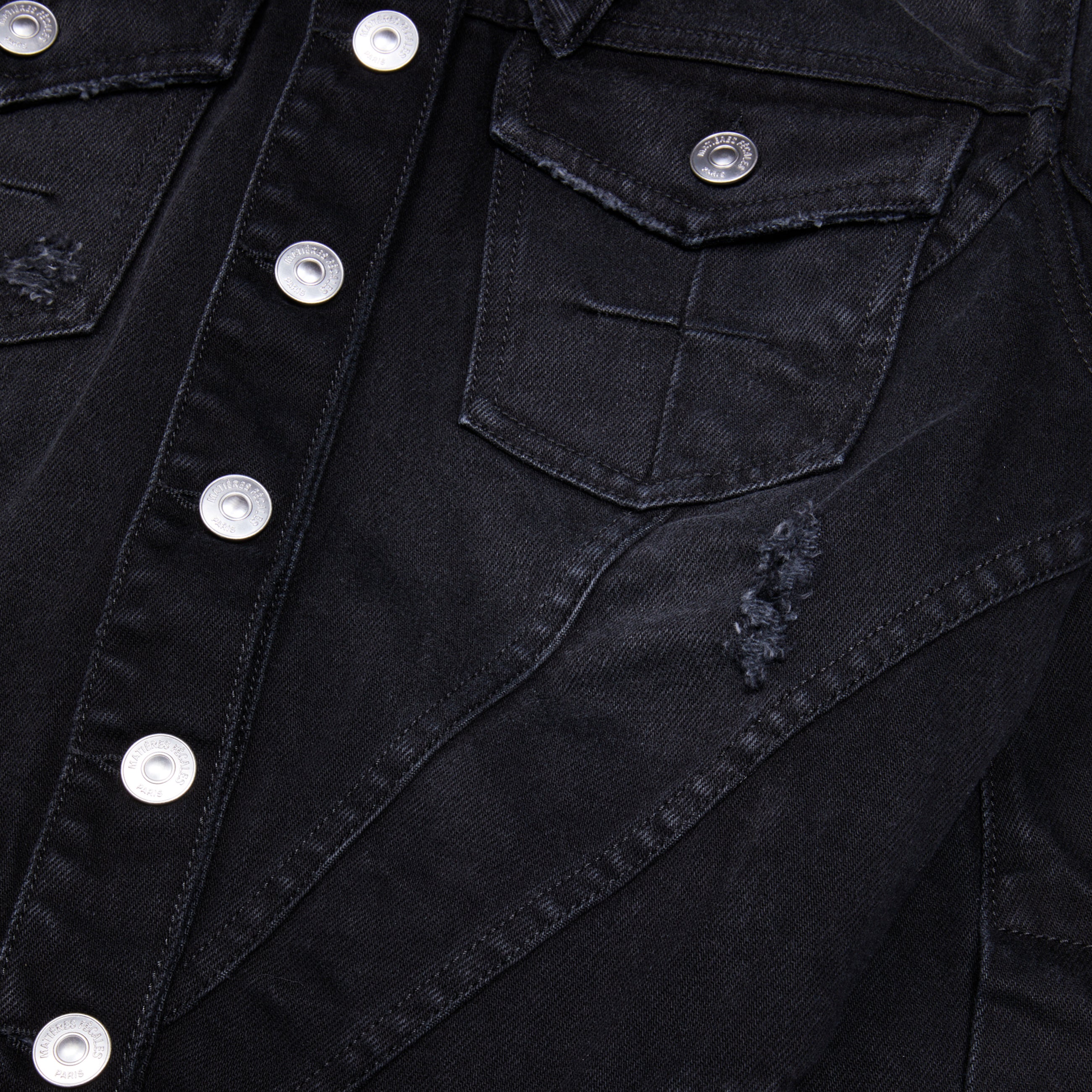 MATIERES FECALES Mikaela Denim Jacket Black
