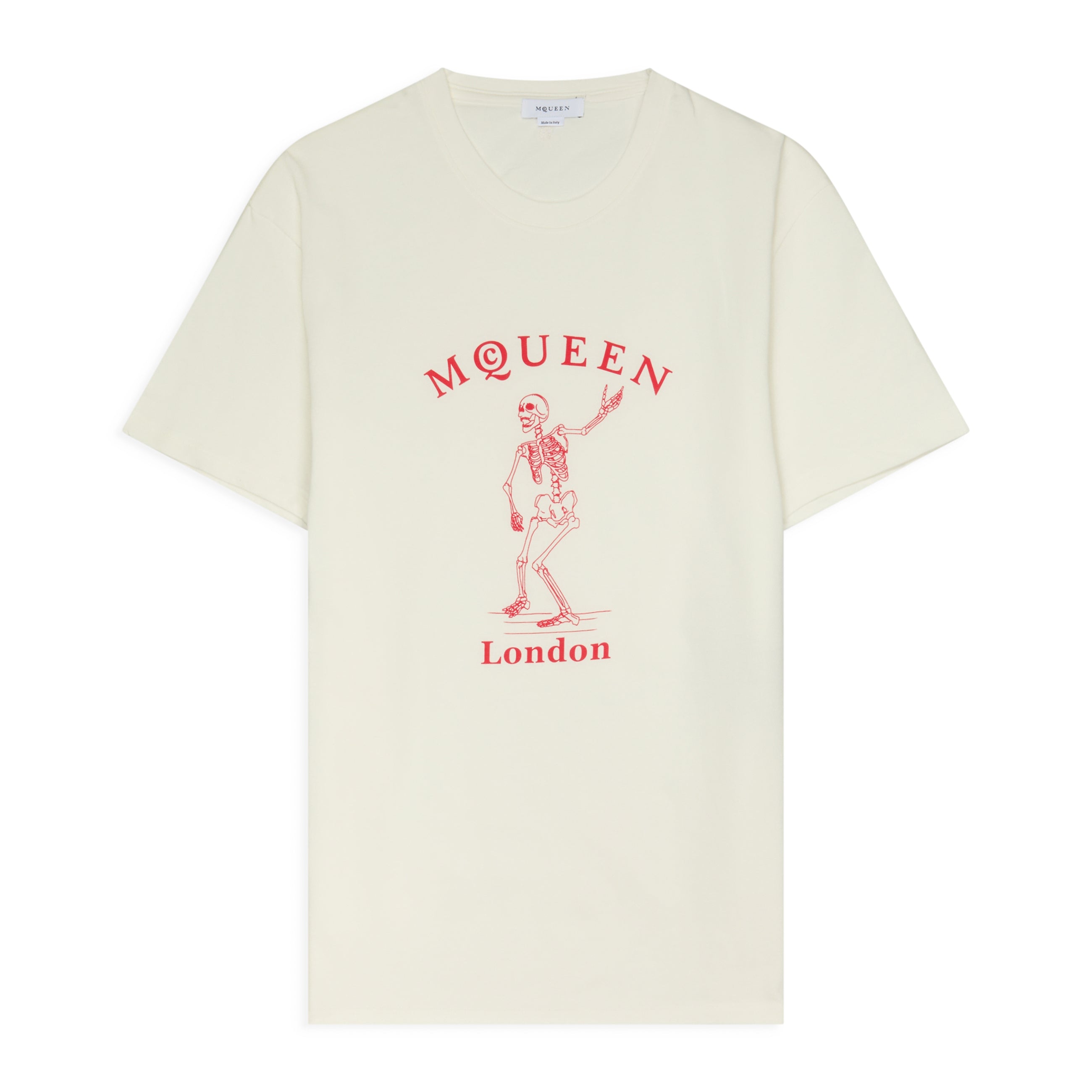 McQueen Dancing Skeleton T-Shirt White/Red
