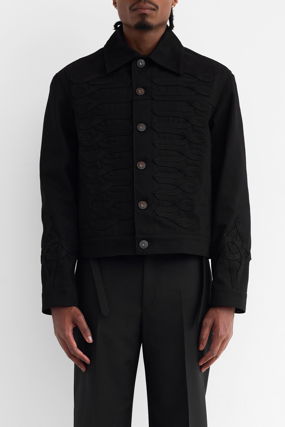 McQueen Military Denim Jacket Black 3