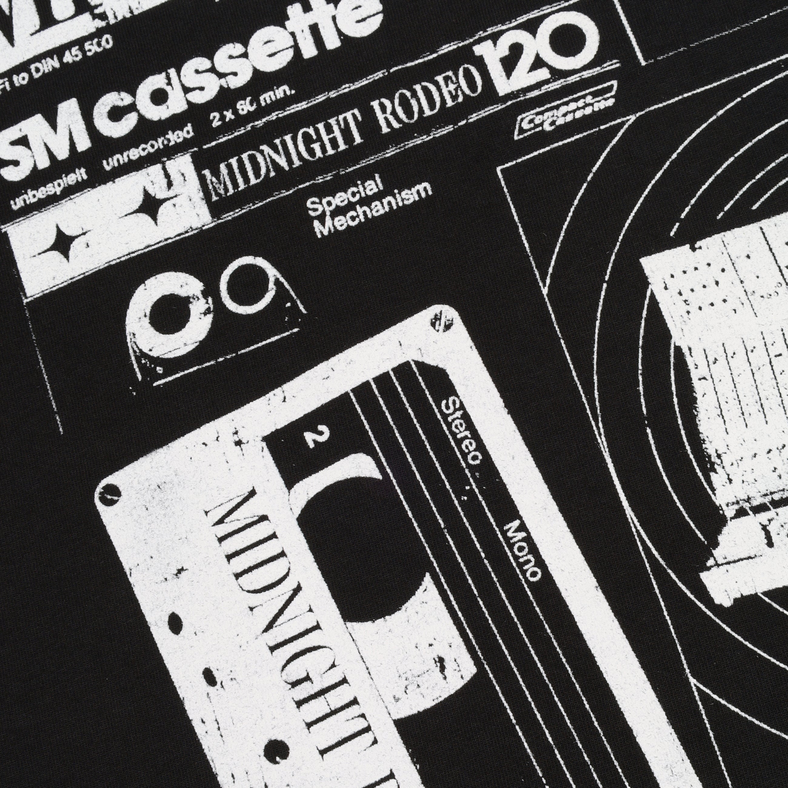 Midnight Rodeo Cassette Tee Black