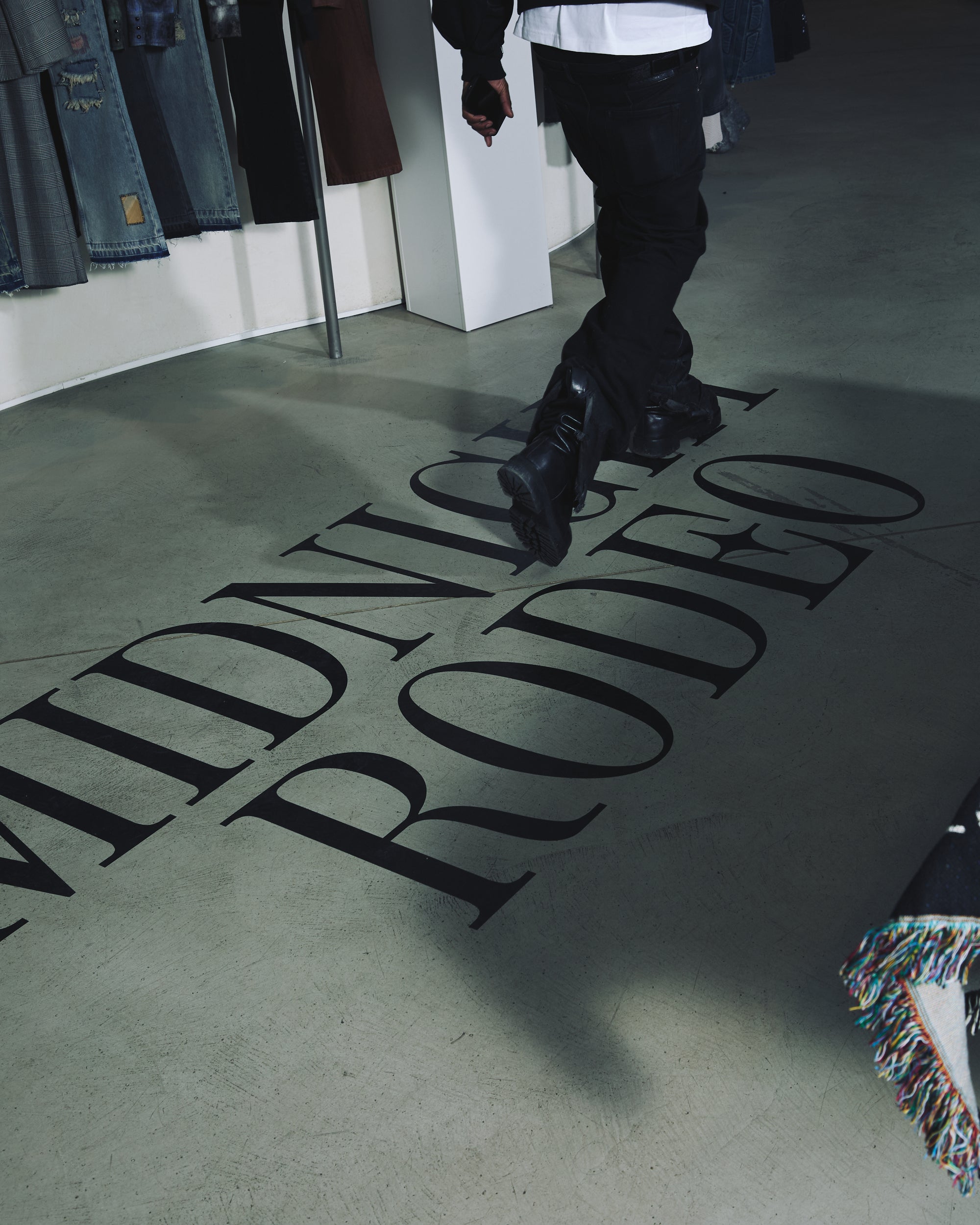 A person wearing incredibly styled clothes from ESSX NYC