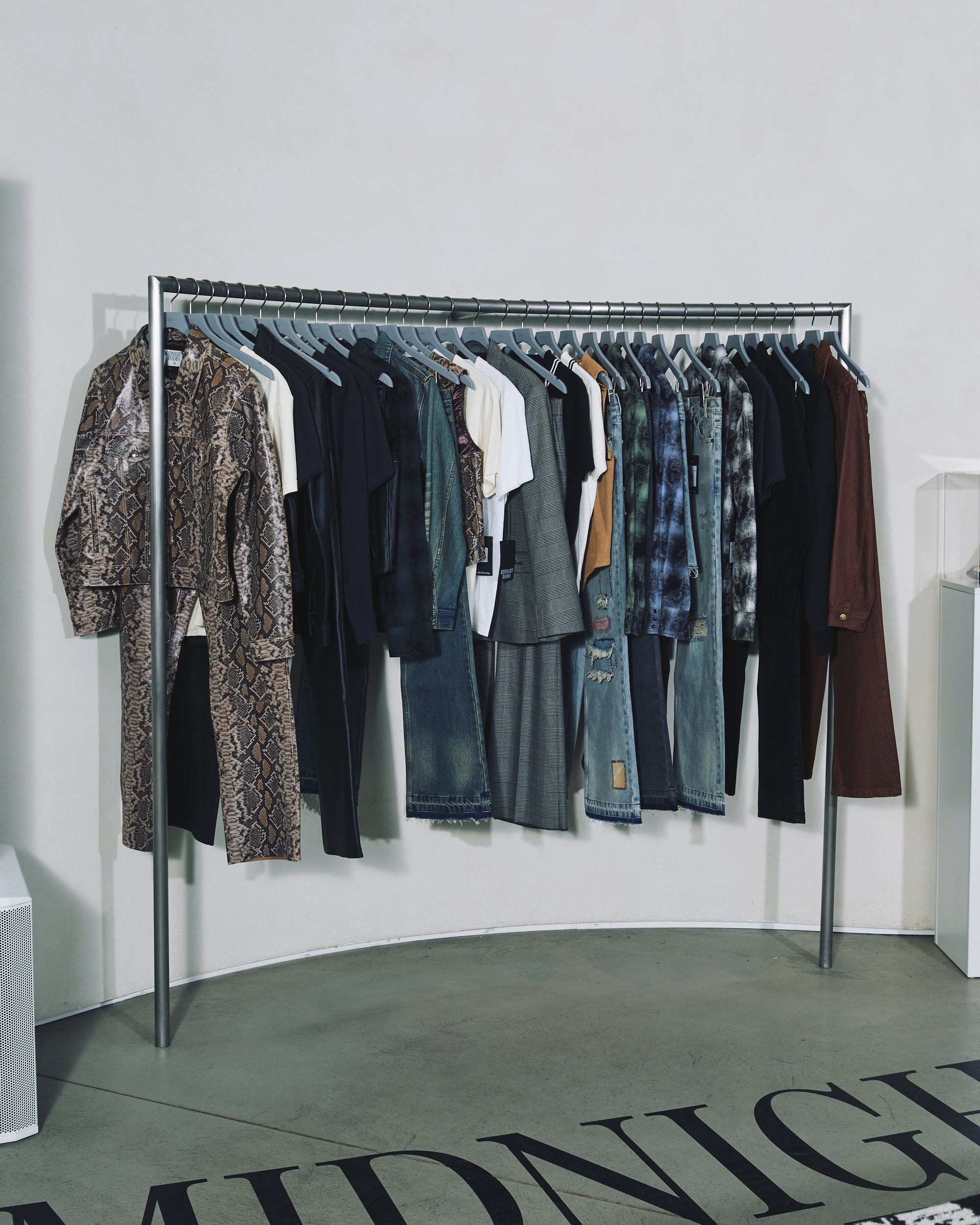 A person wearing incredibly styled clothes from ESSX NYC