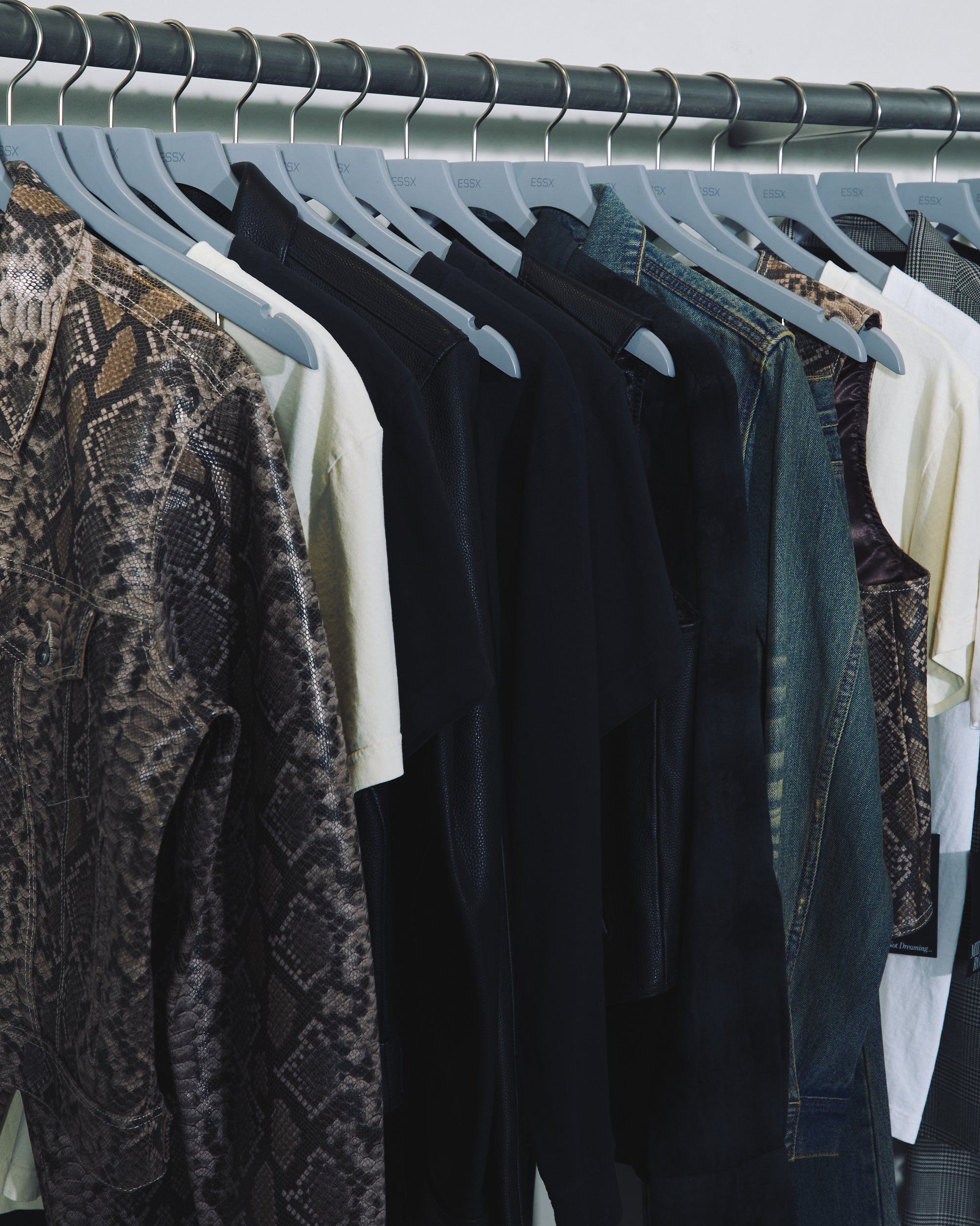 A person wearing incredibly styled clothes from ESSX NYC