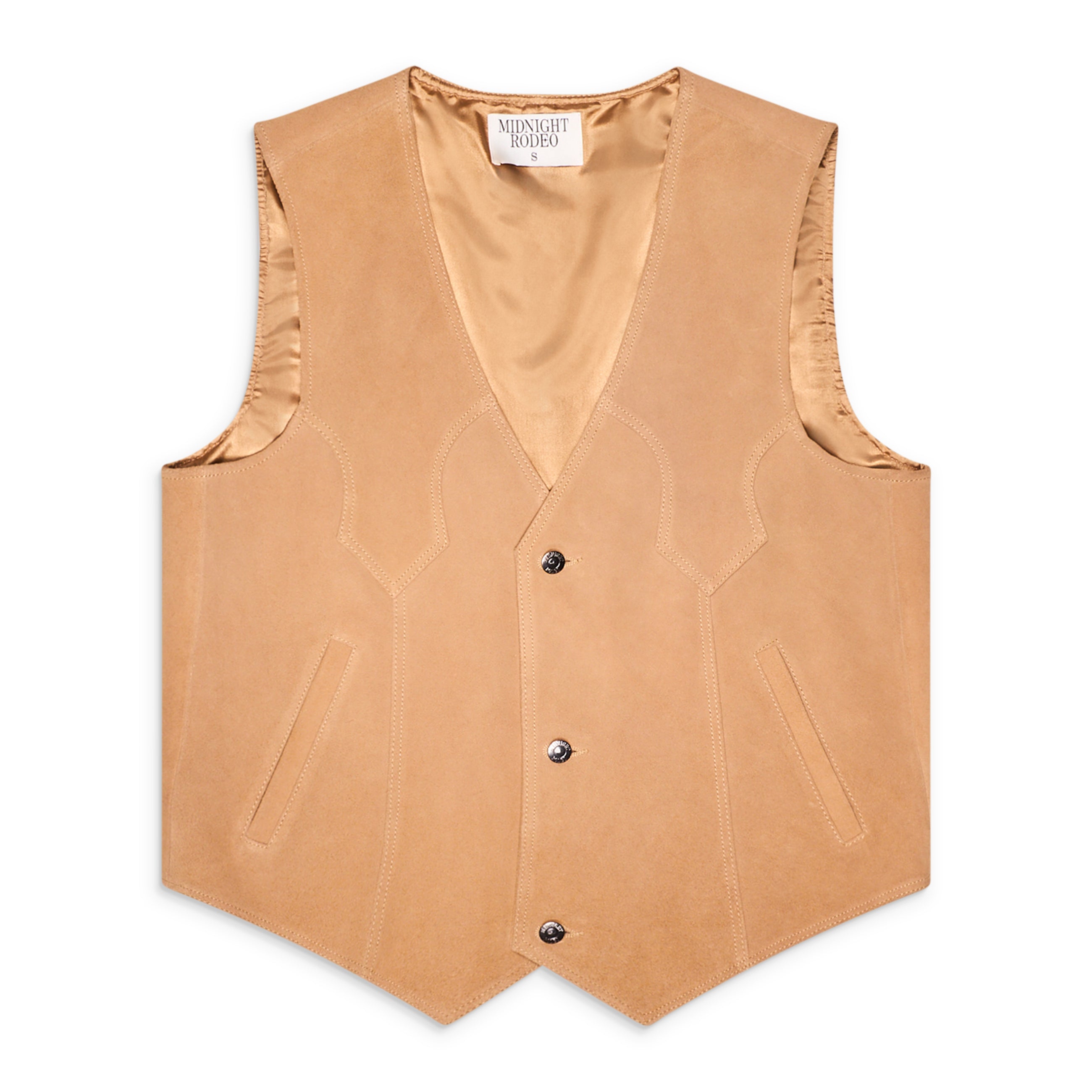 Midnight Rodeo Suede Vest Beige