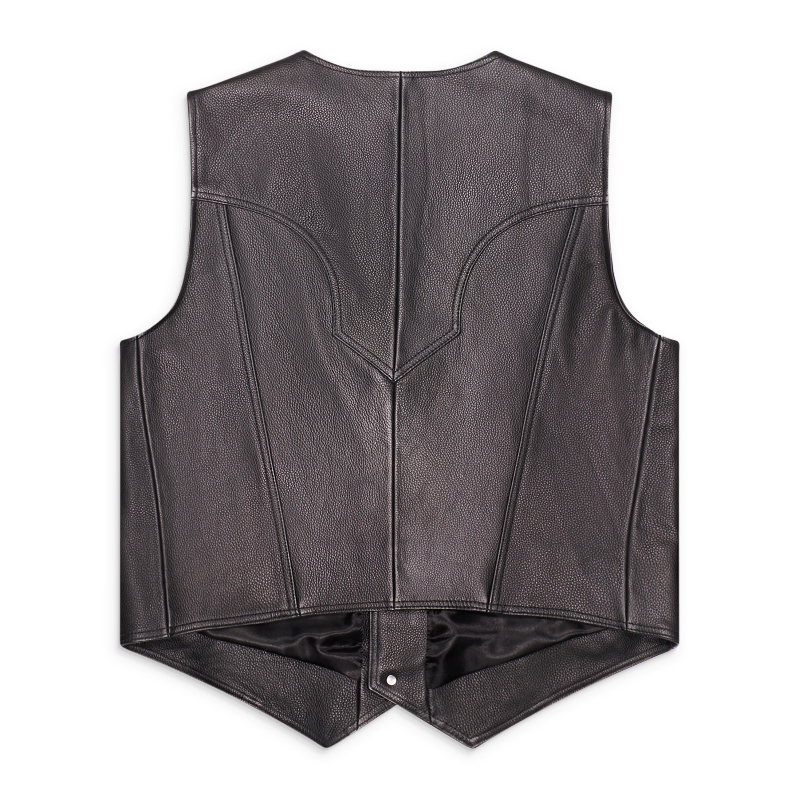 Midnight Rodeo Leather Vest Black