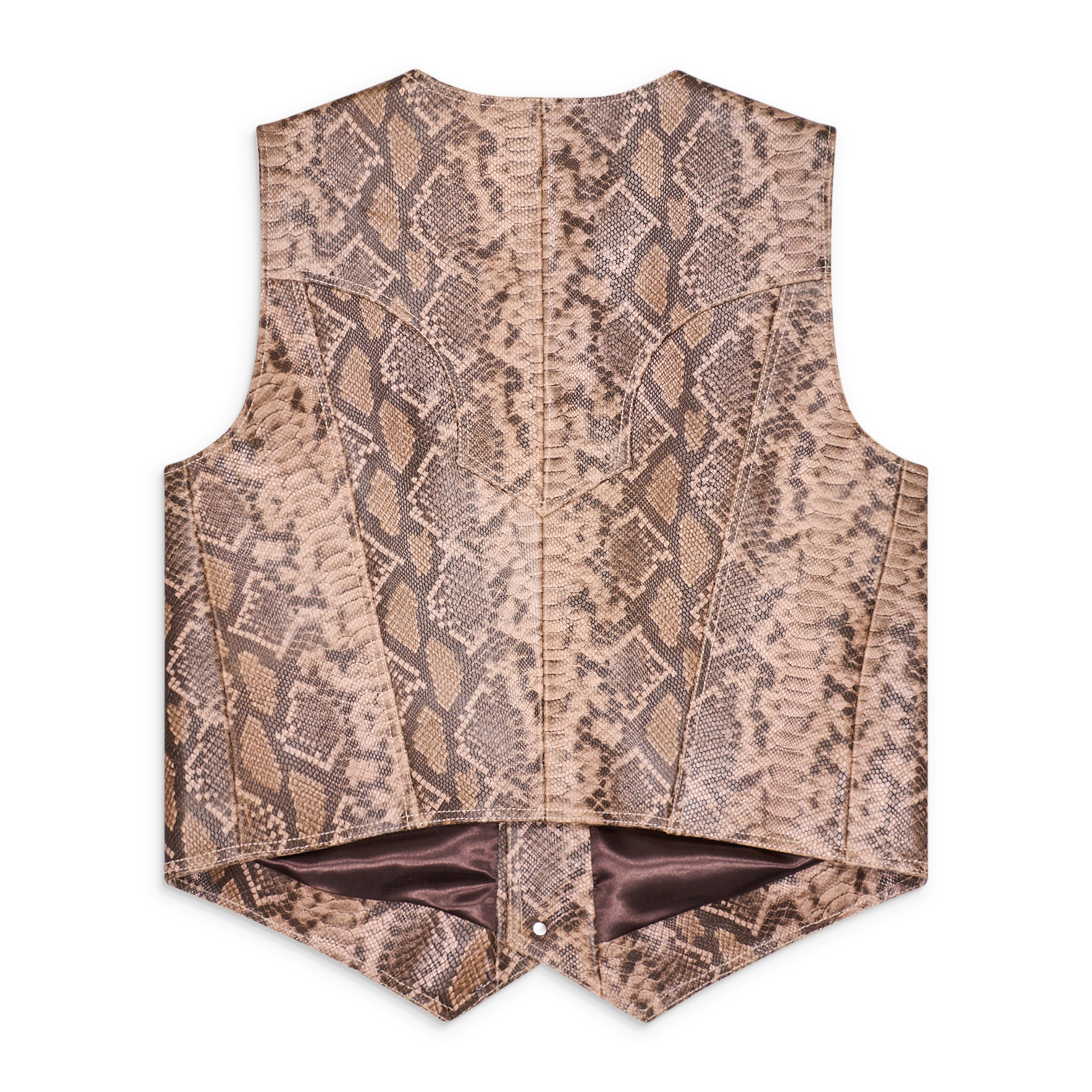 Midnight Rodeo Leather Vest Snakeskin