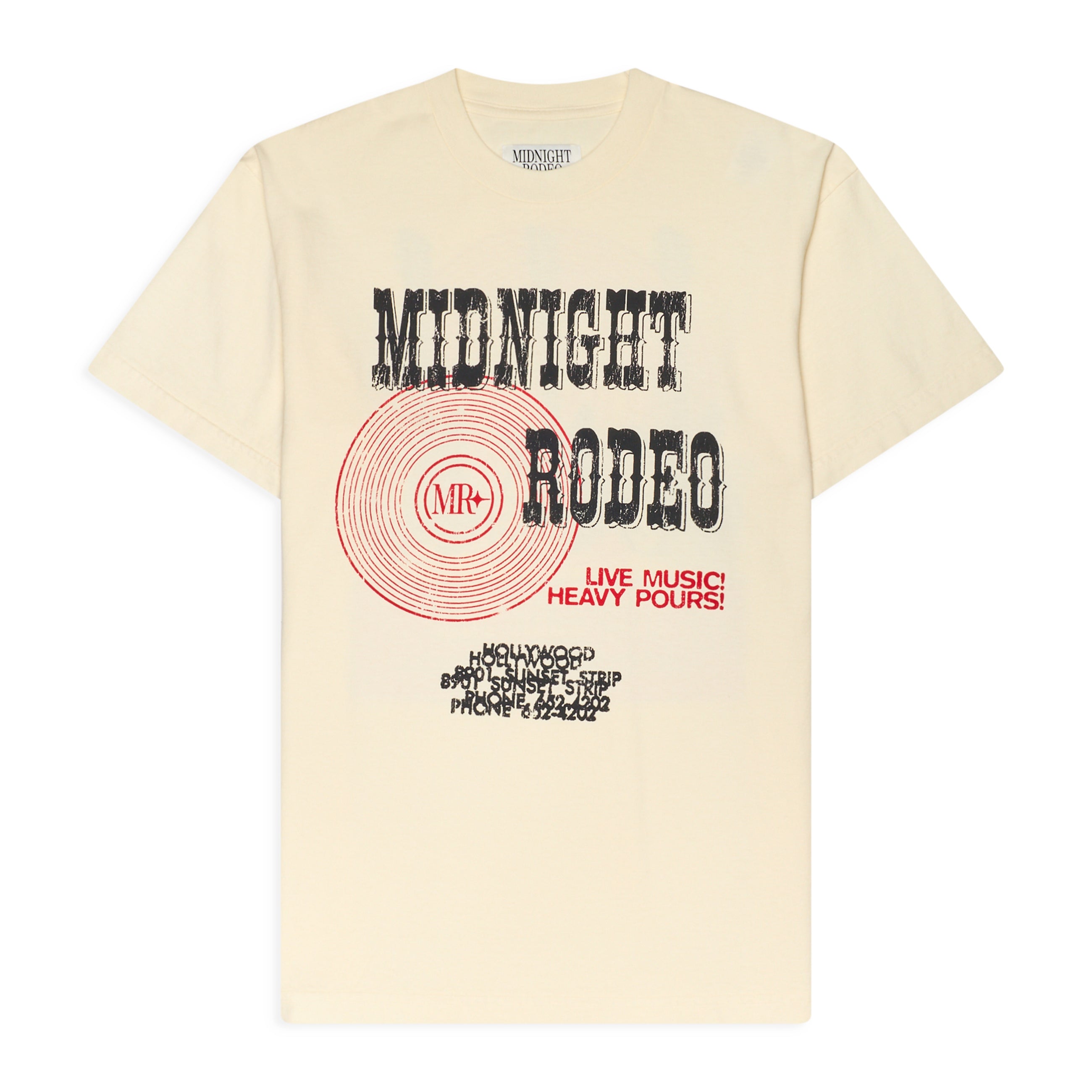 Midnight Rodeo Heavy Pours Tee Cream
