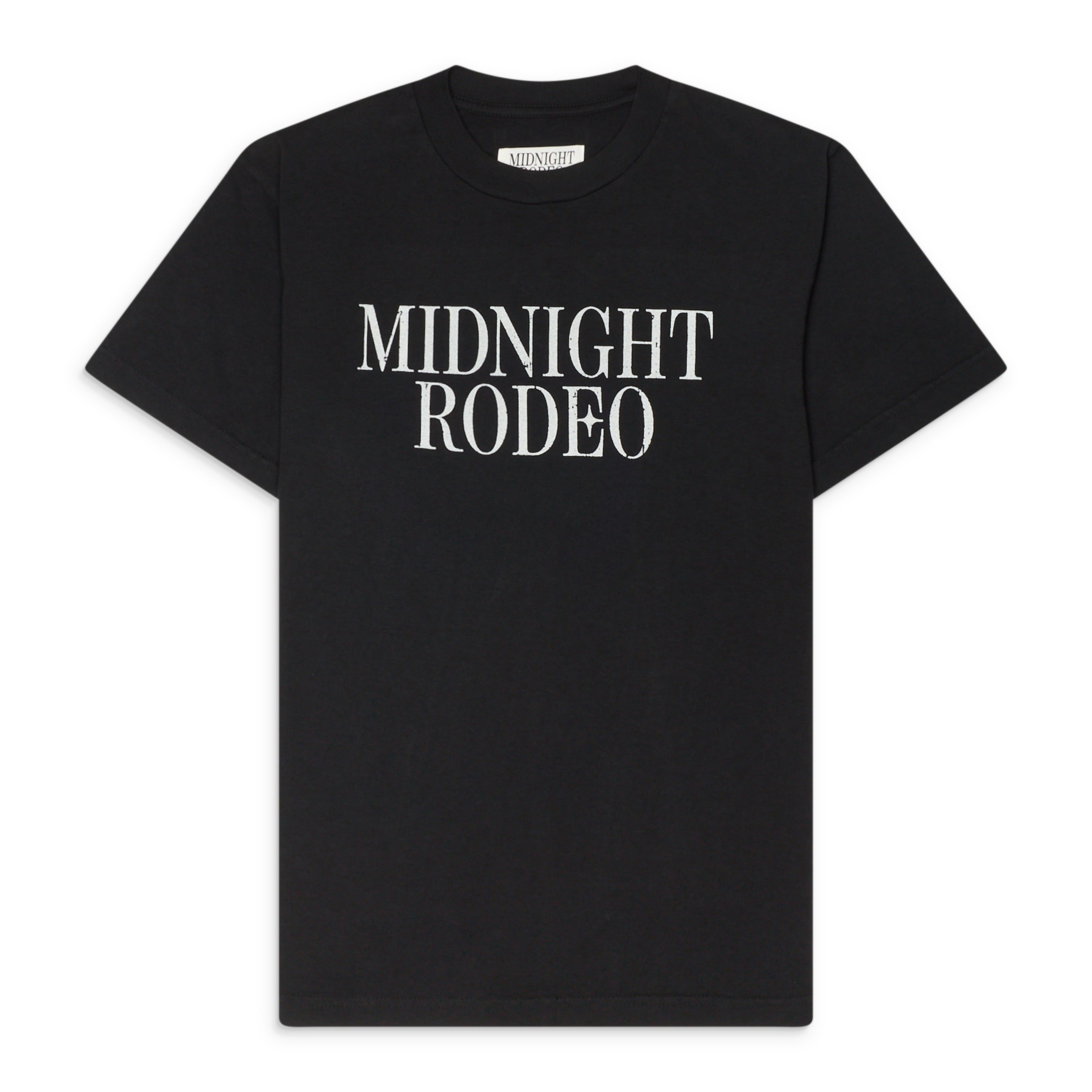 Midnight Rodeo Distressed Logo Tee Black