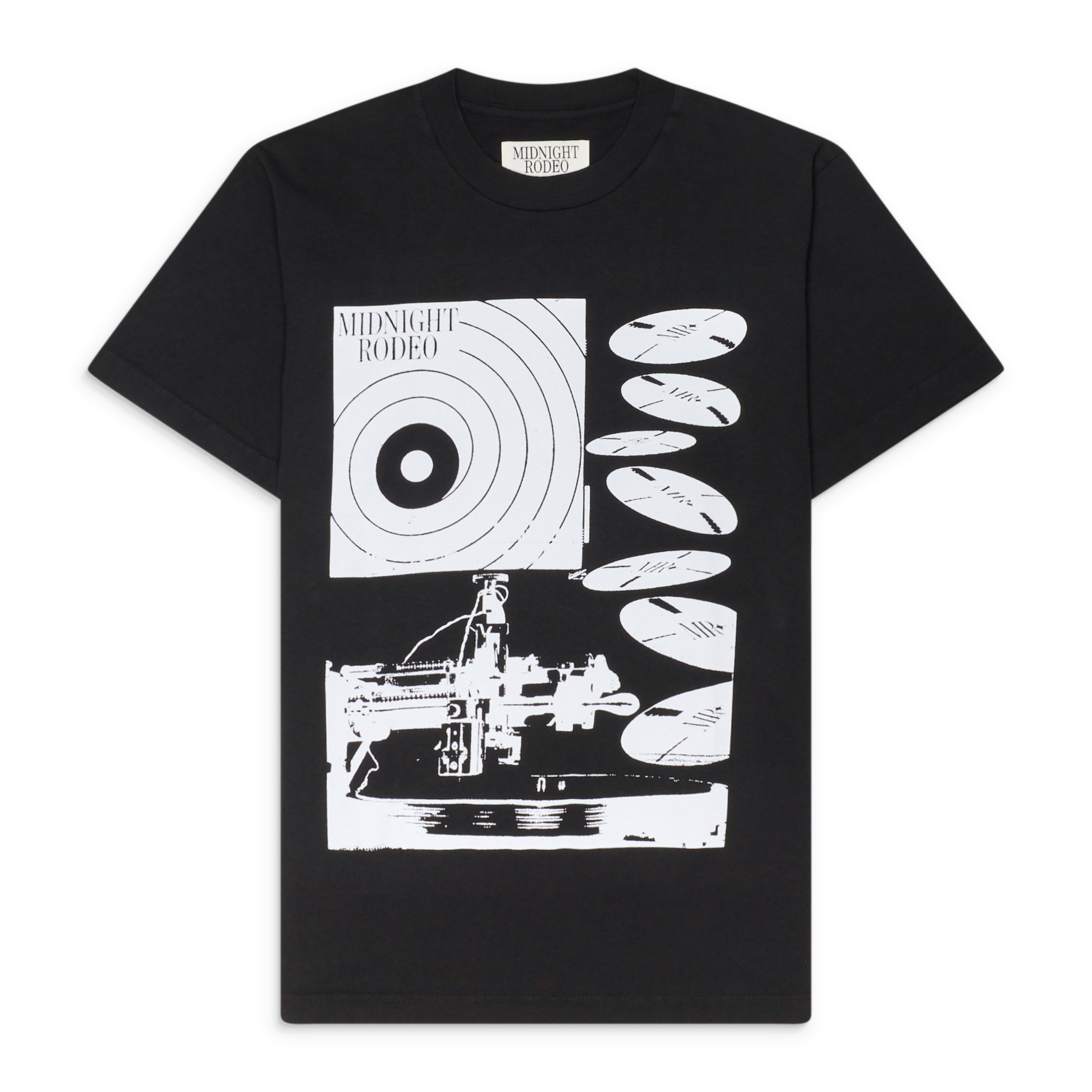 Midnight Rodeo Record Tee Black