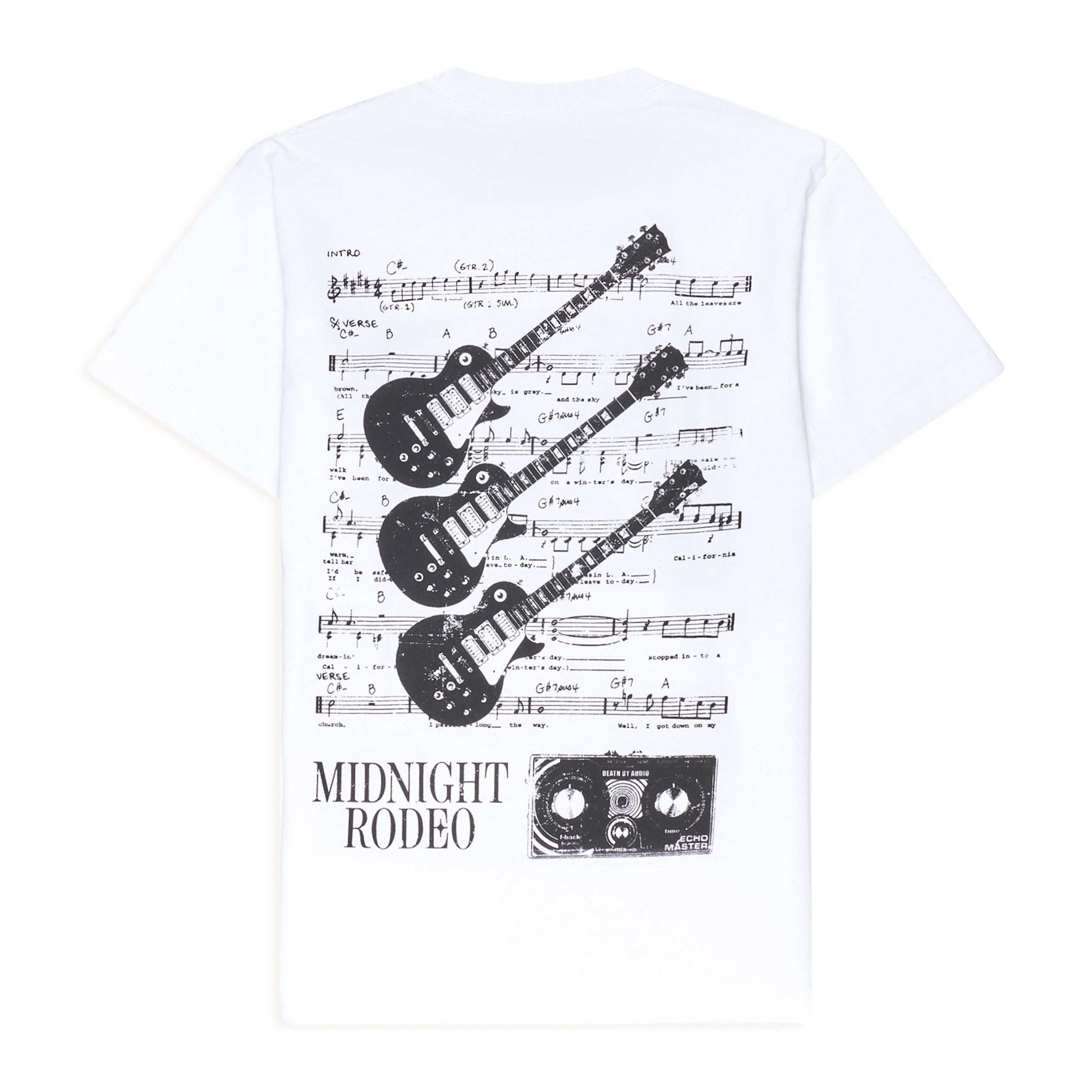 Midnight Rodeo Record Tee White