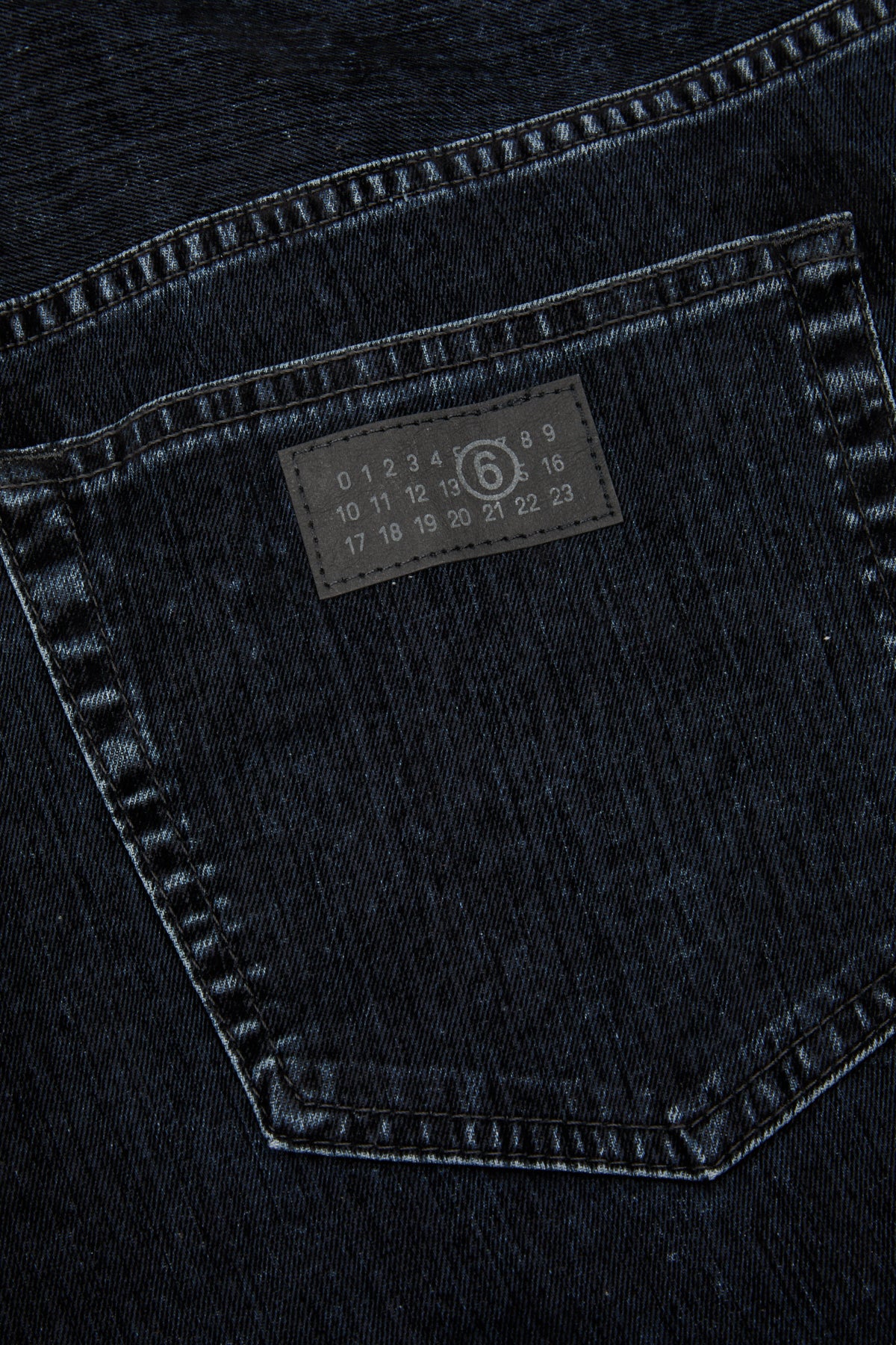 MM6 Maison Margiela Flocked Jeans Black