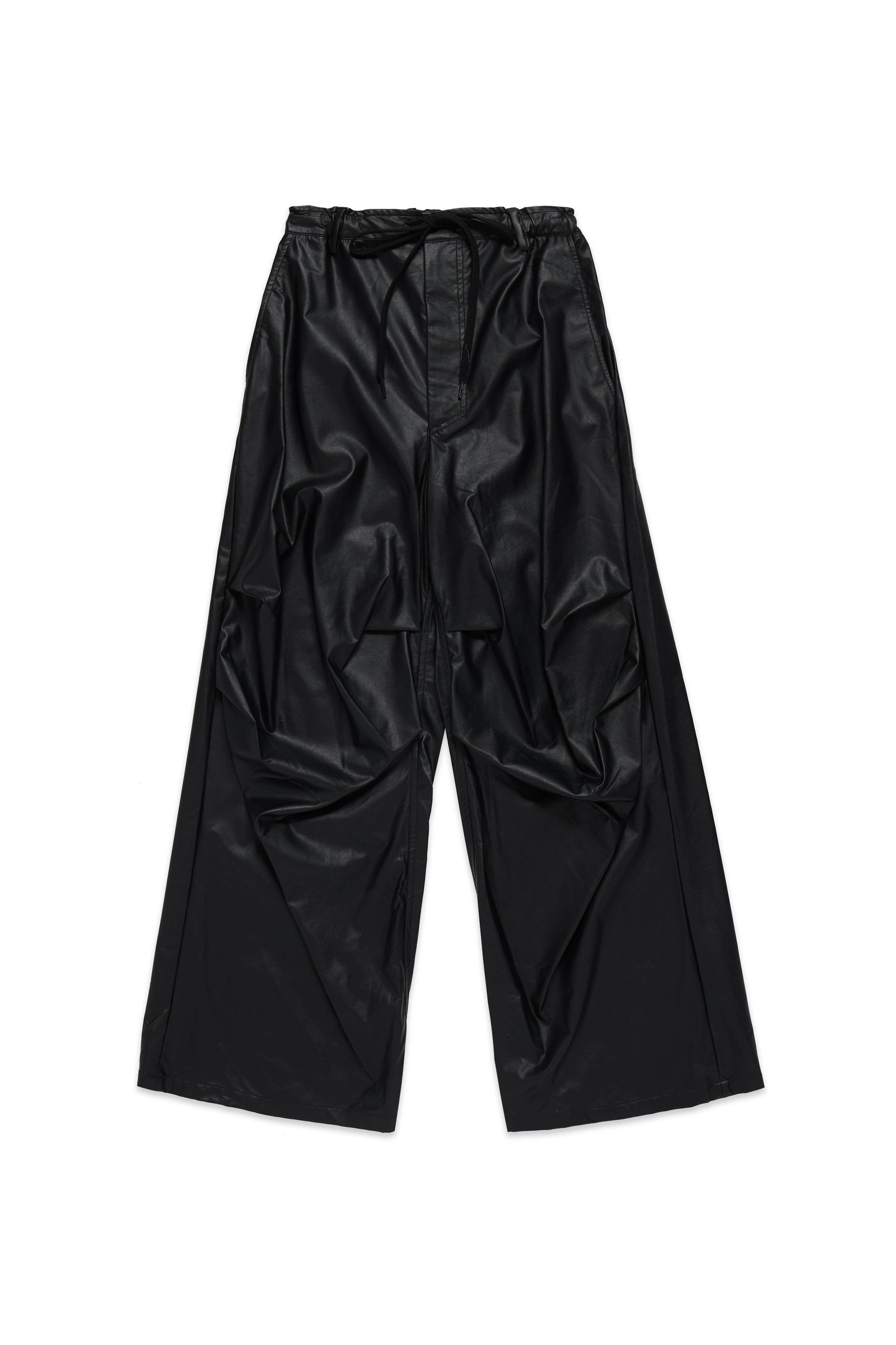 MM6 Maison Margiela Light Pleather Pants Black 9138