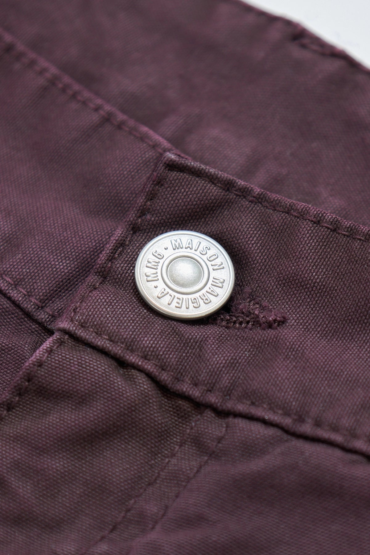MM6 Maison Margiela Canvas Workwear Pants Dark Wine Detail