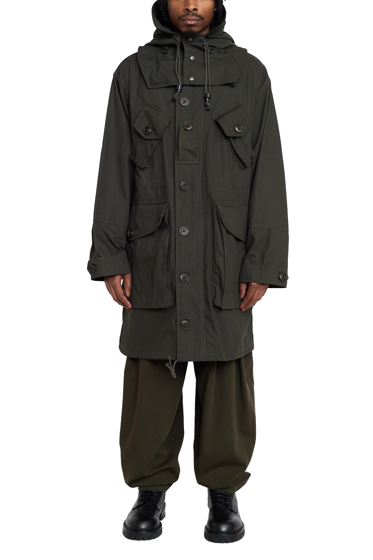 Maison Margiela Twill Cargo Military Coat Olive