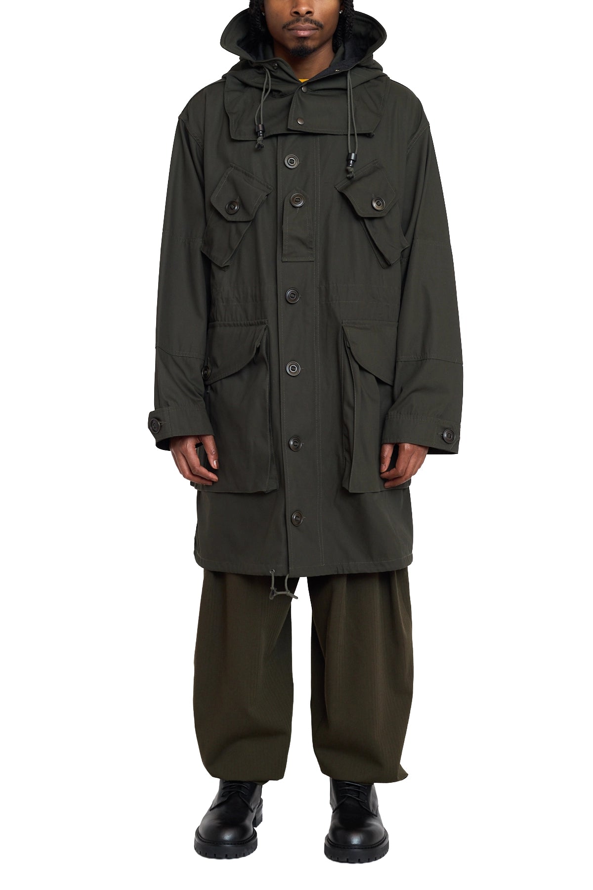 Maison Margiela Twill Cargo Military Coat Olive