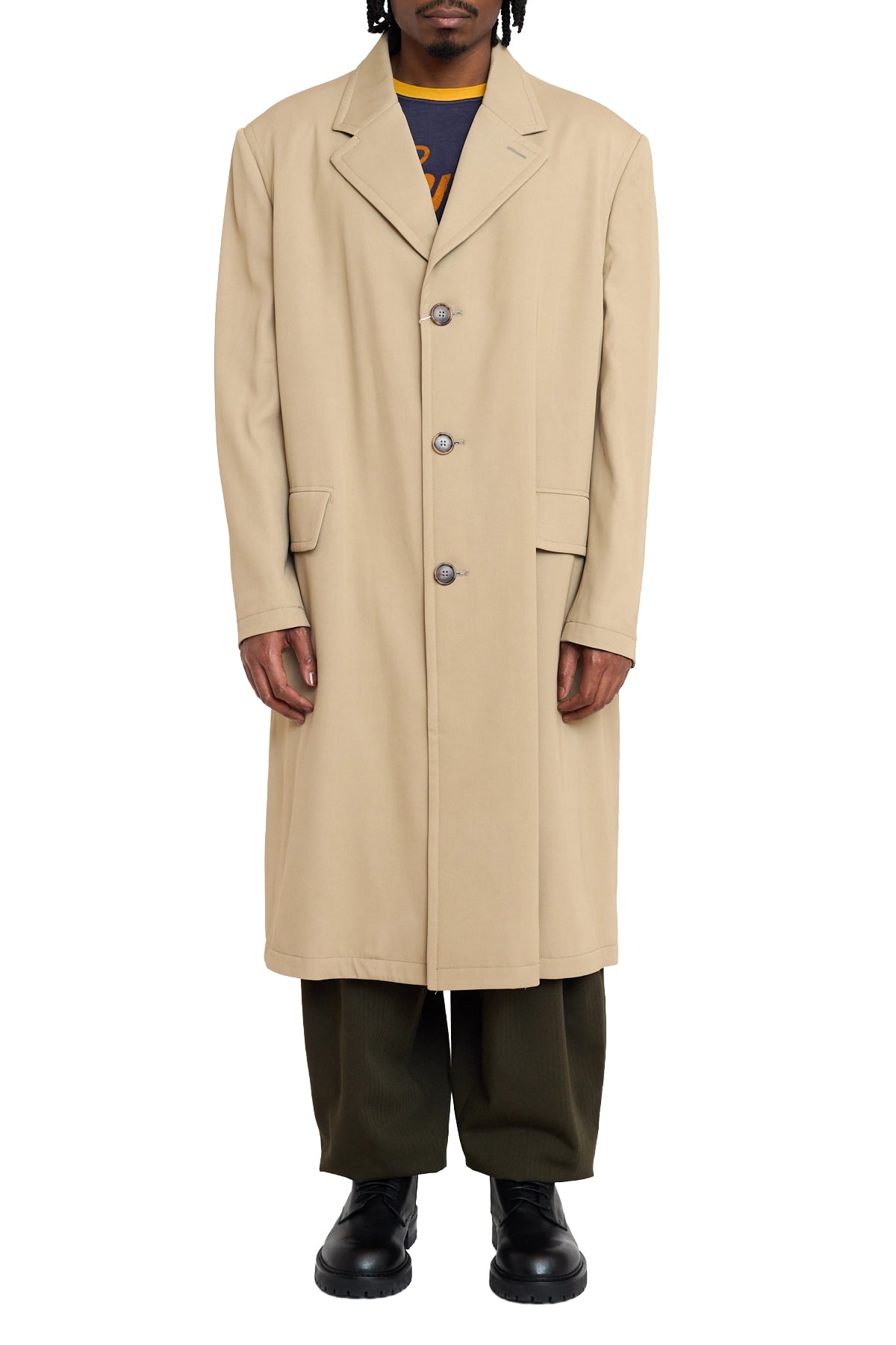 MM6 Maison Margiela Viscose Fluid Coat Trench Beige