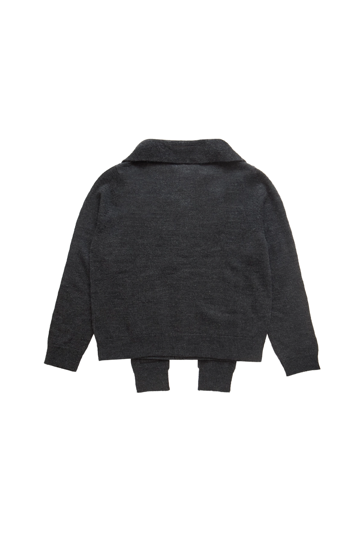けんけんMM6 Maison Margiela ダークグレー ドッキング MM6 Maison Margiela Integrated Scarf Cardigan Dark Grey Melange