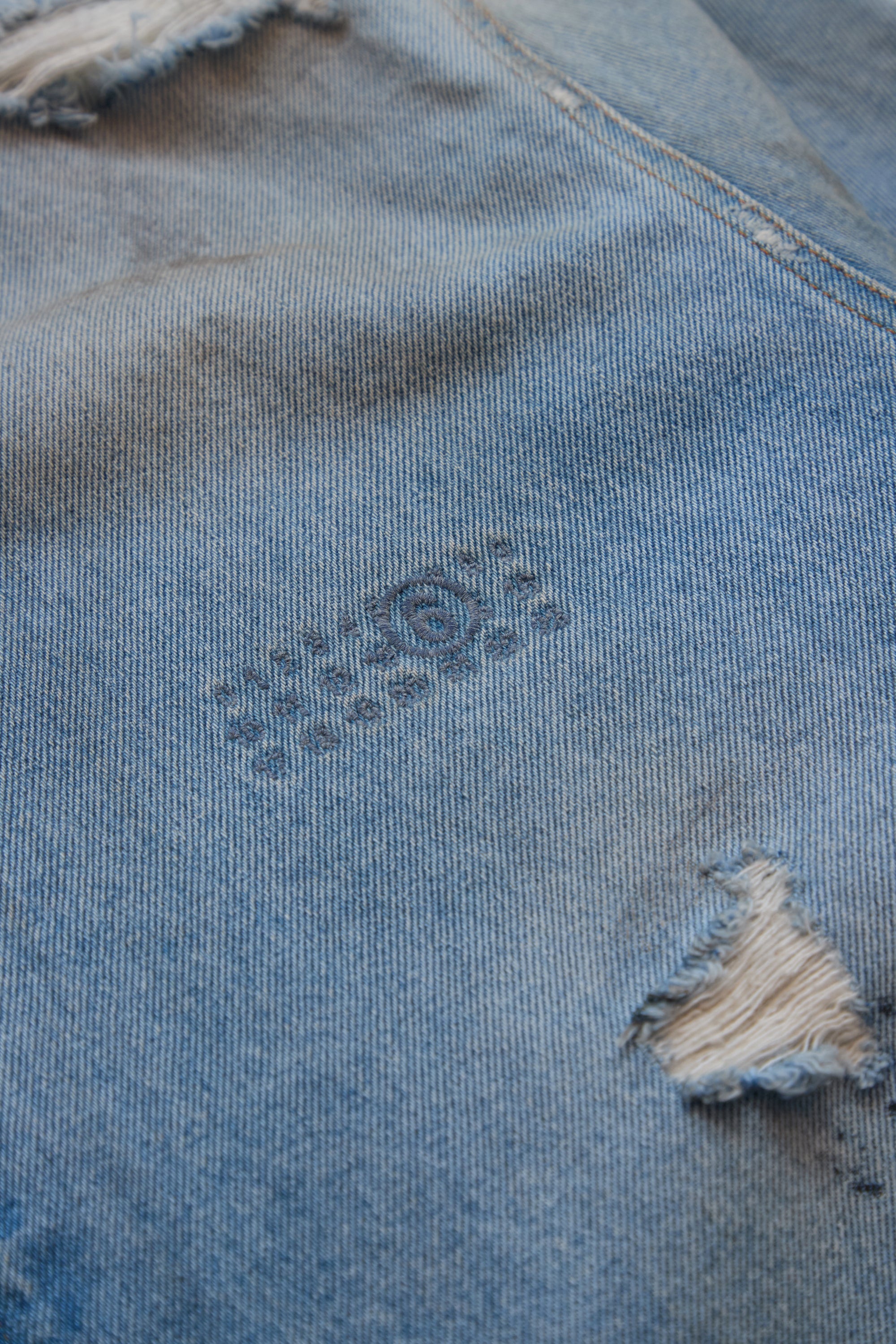 MM6 Maison Margiela Zip-Up Denim Jacket Blue – ESSXNYC