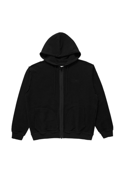 MM6 Maison Margiela Reversed Sweat Zip Up Hoodie Black – ESSXNYC