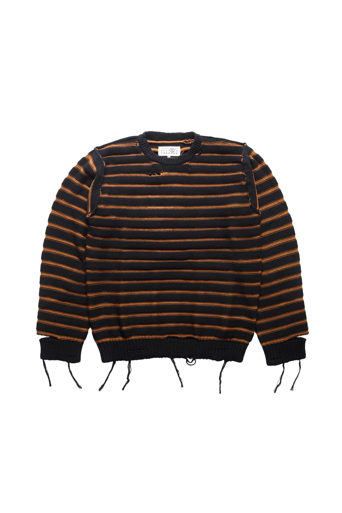 MM6 Striped Distressed Sweater