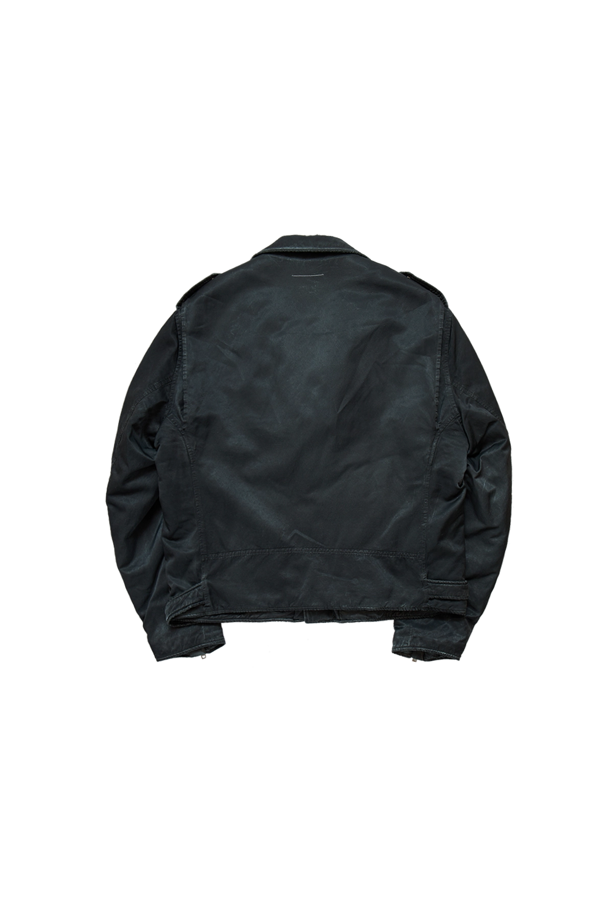 MM6 Maison Margiela Washed Cotton Biker Jacket Black – ESSXNYC