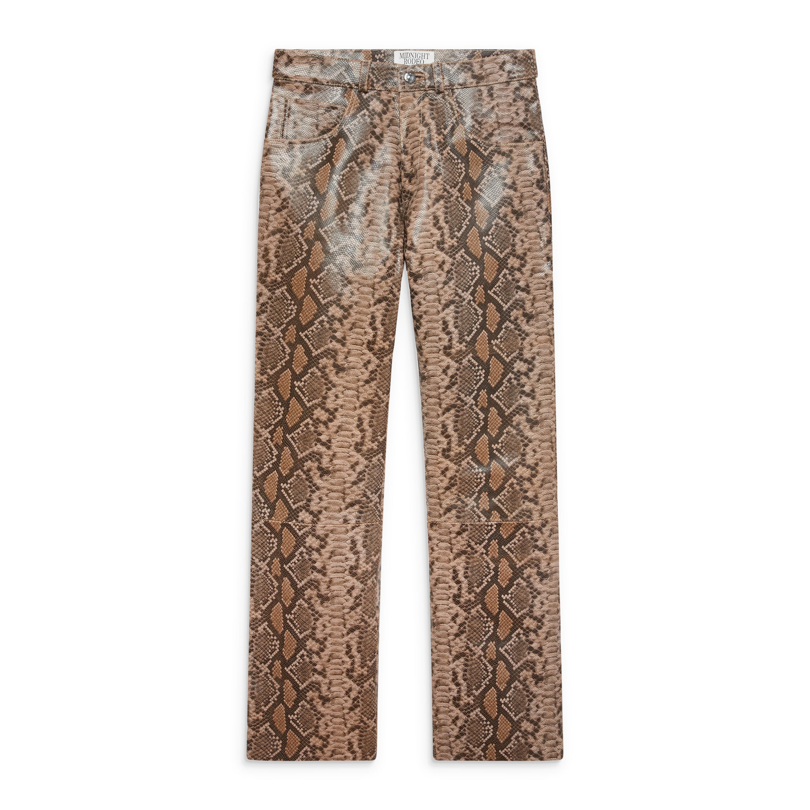 Midnight Rodeo Leather Pants Snakeskin