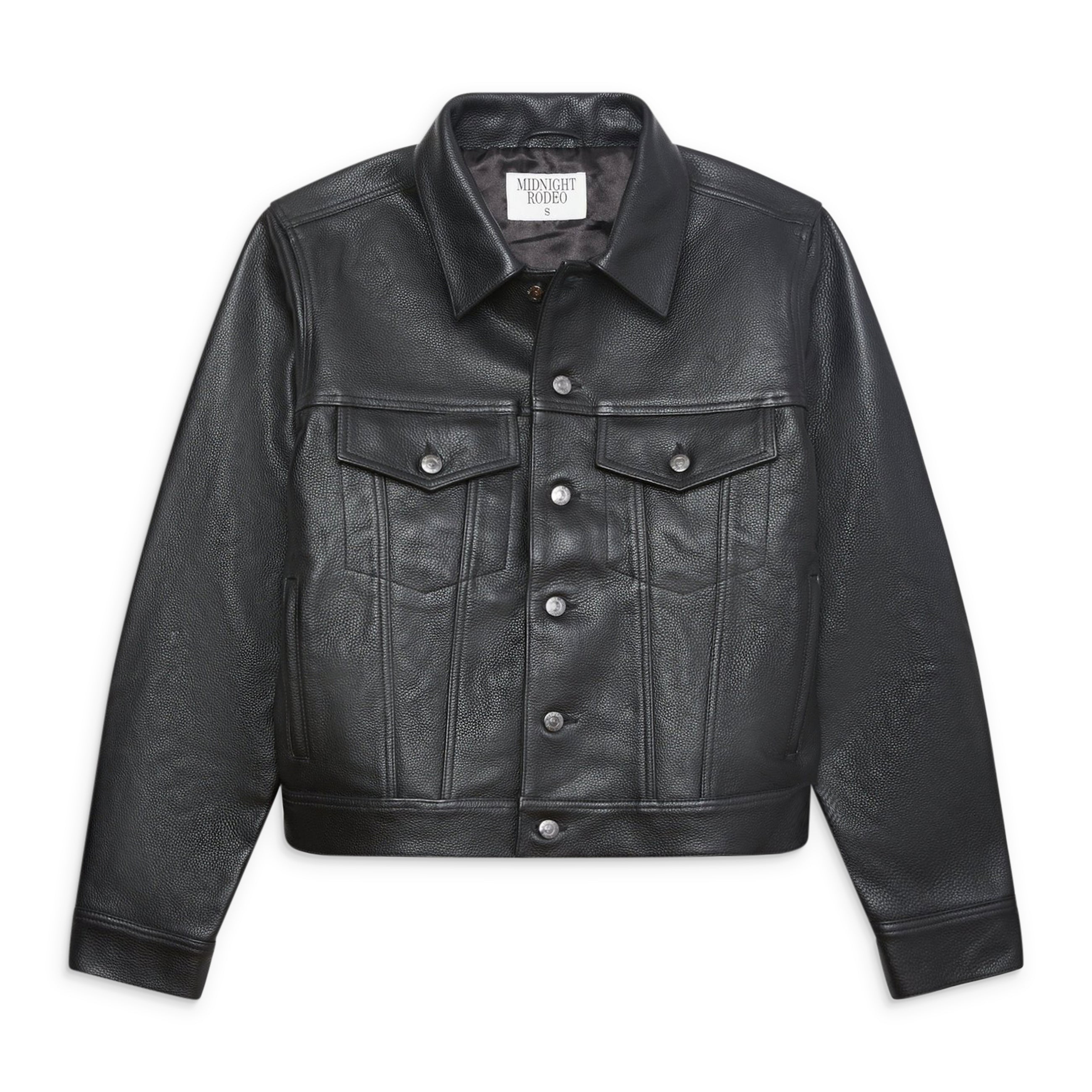 Midnight Rodeo Leather Trucker Black
