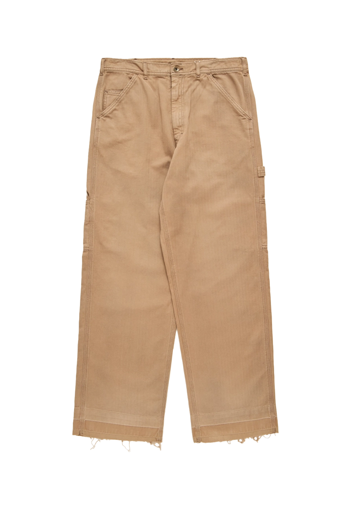 Maison Margiela Herringbone Workwear Pants Stone Washed Beige