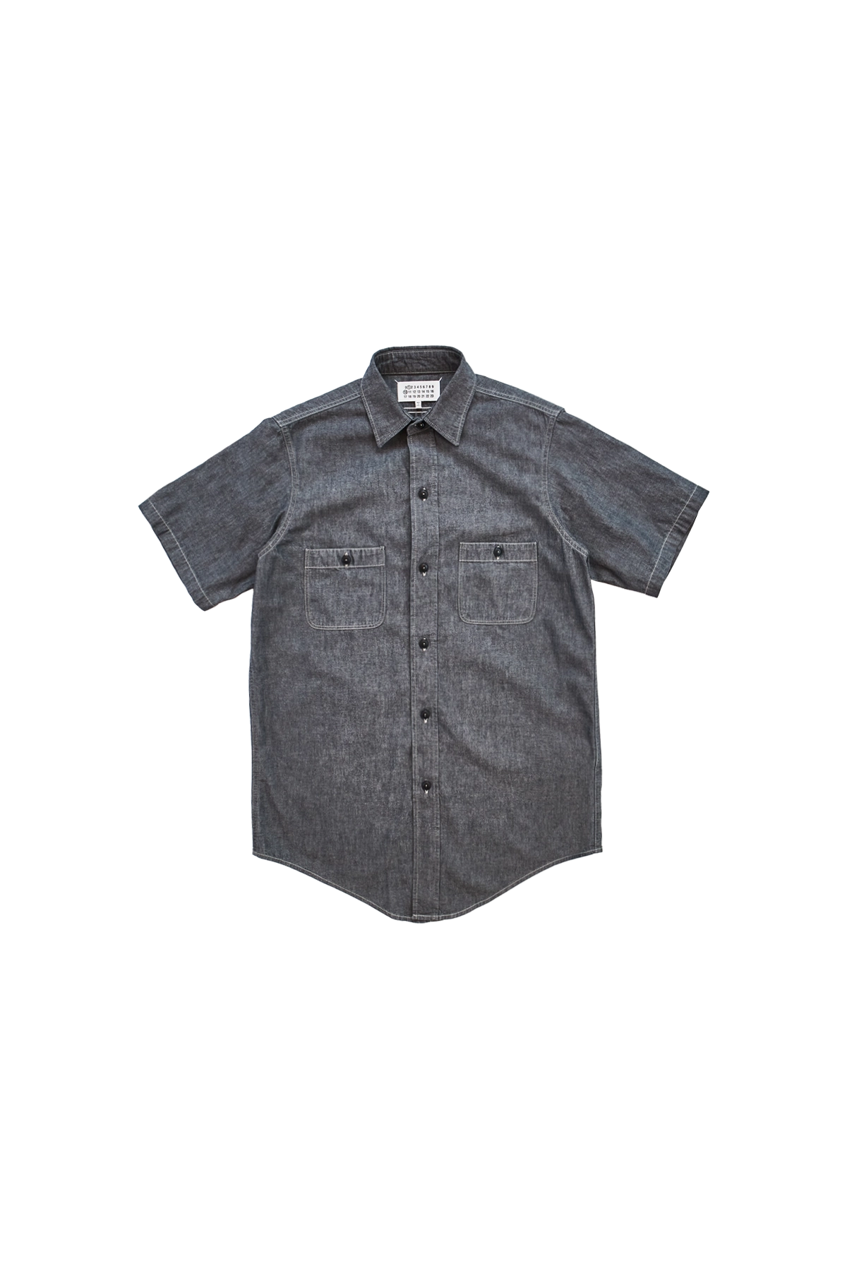 Maison Margiela Short Sleeve Cotton Shirt Grey