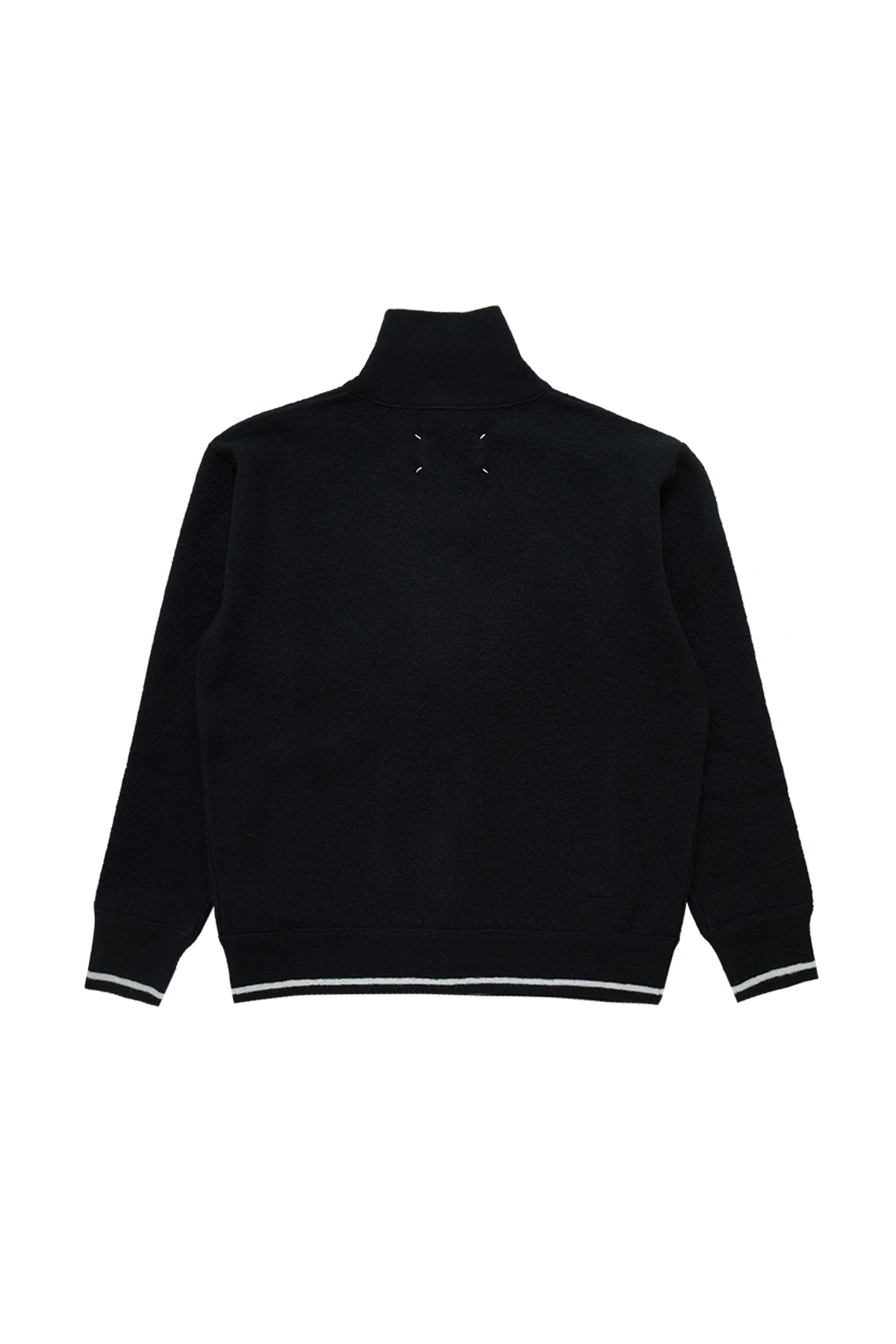 Maison Margiela Zip Up Sweater Black/Off White – ESSXNYC Maison Margiela Zip Up Sweater Black/Off White – ESSXNYC