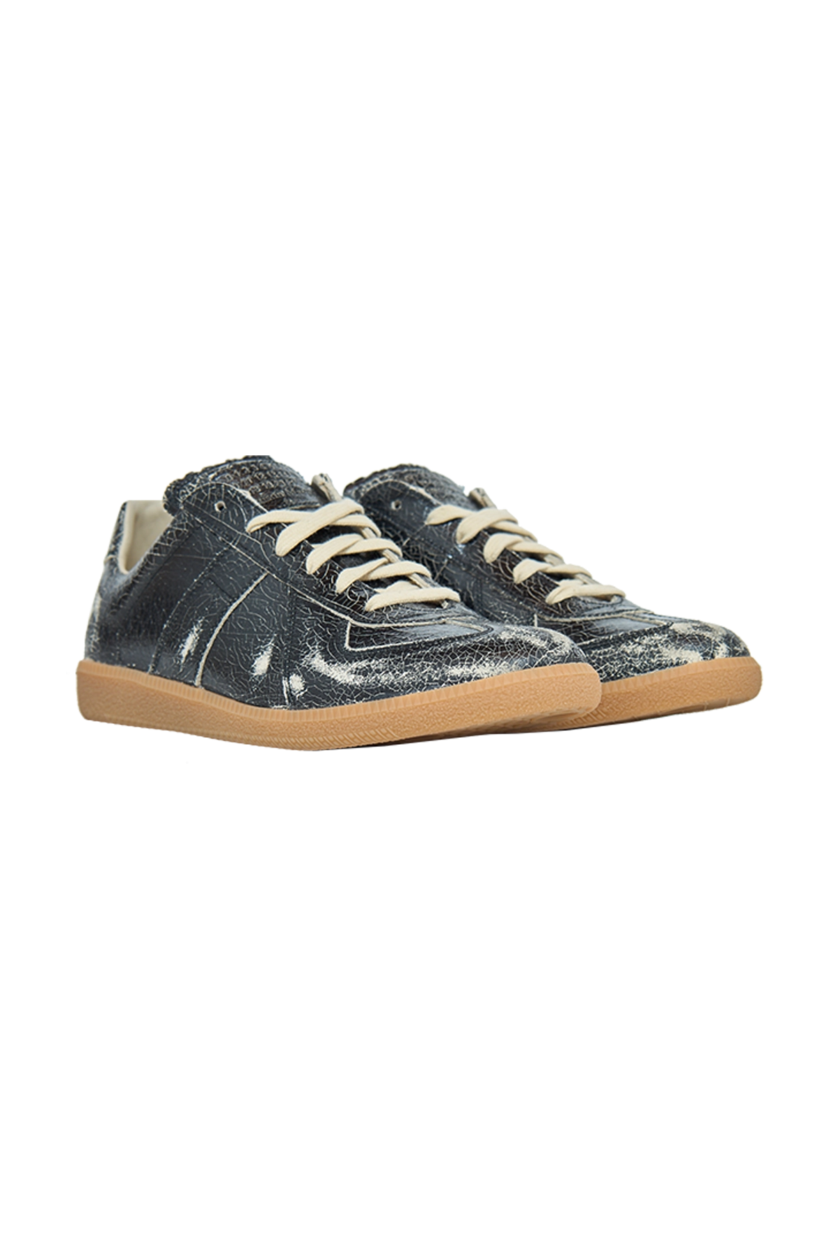 Maison Margiela Cracked Leather Replica Low Top Sneaker